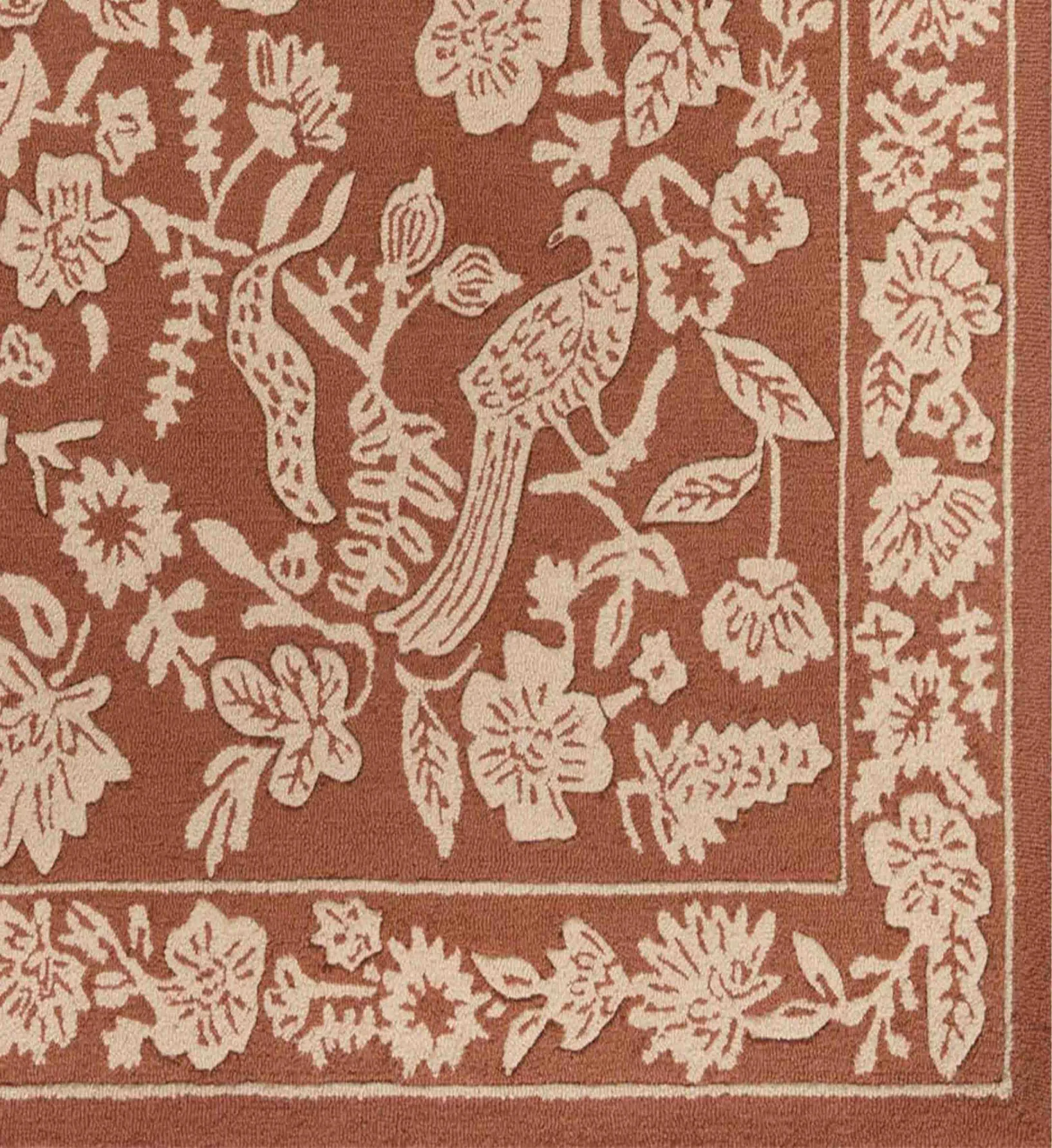 Arboretum Aviary Wool-Hooked Rug - Amber - Image 3