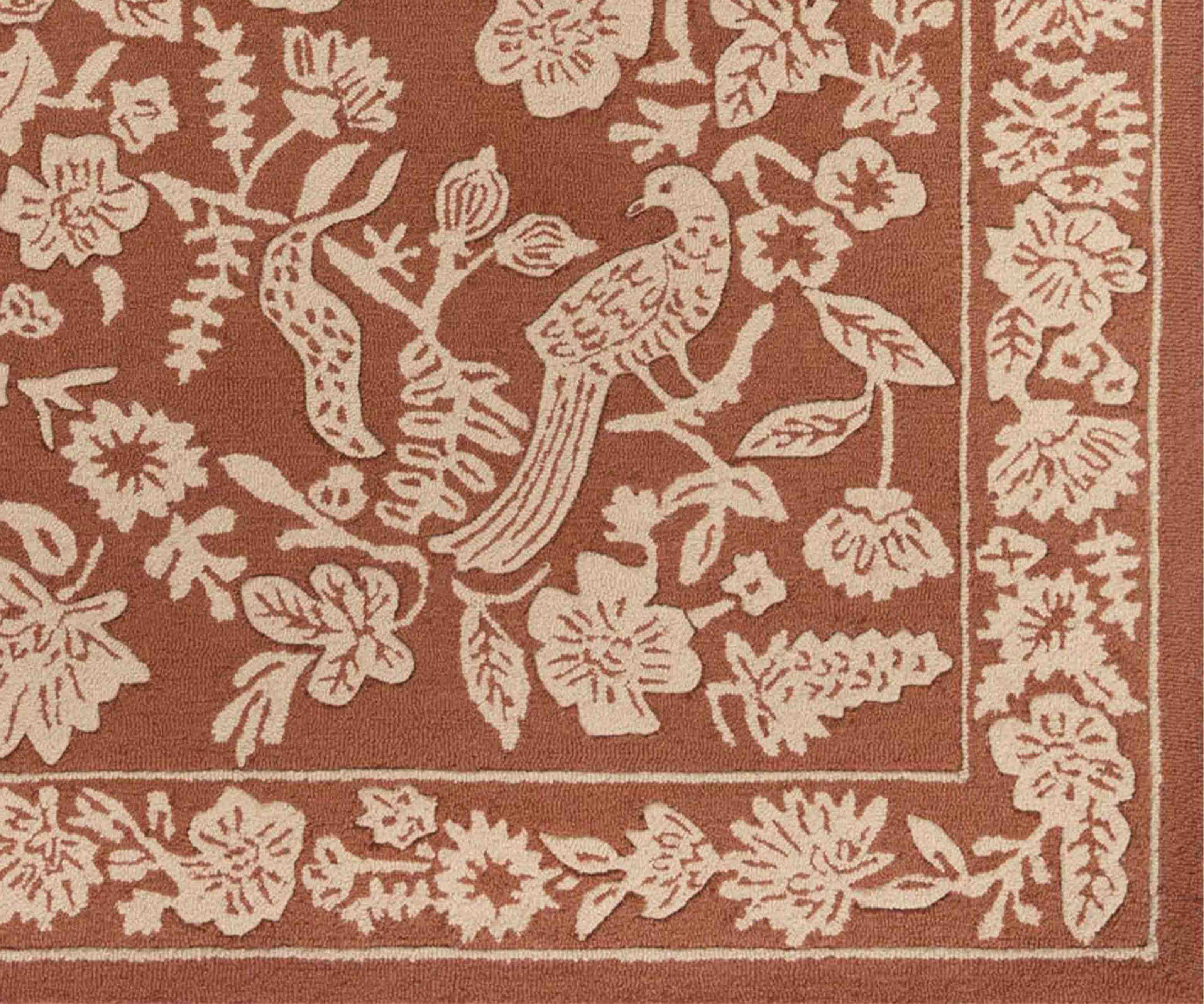 Arboretum Aviary Wool-Hooked Rug - Amber - Image 6