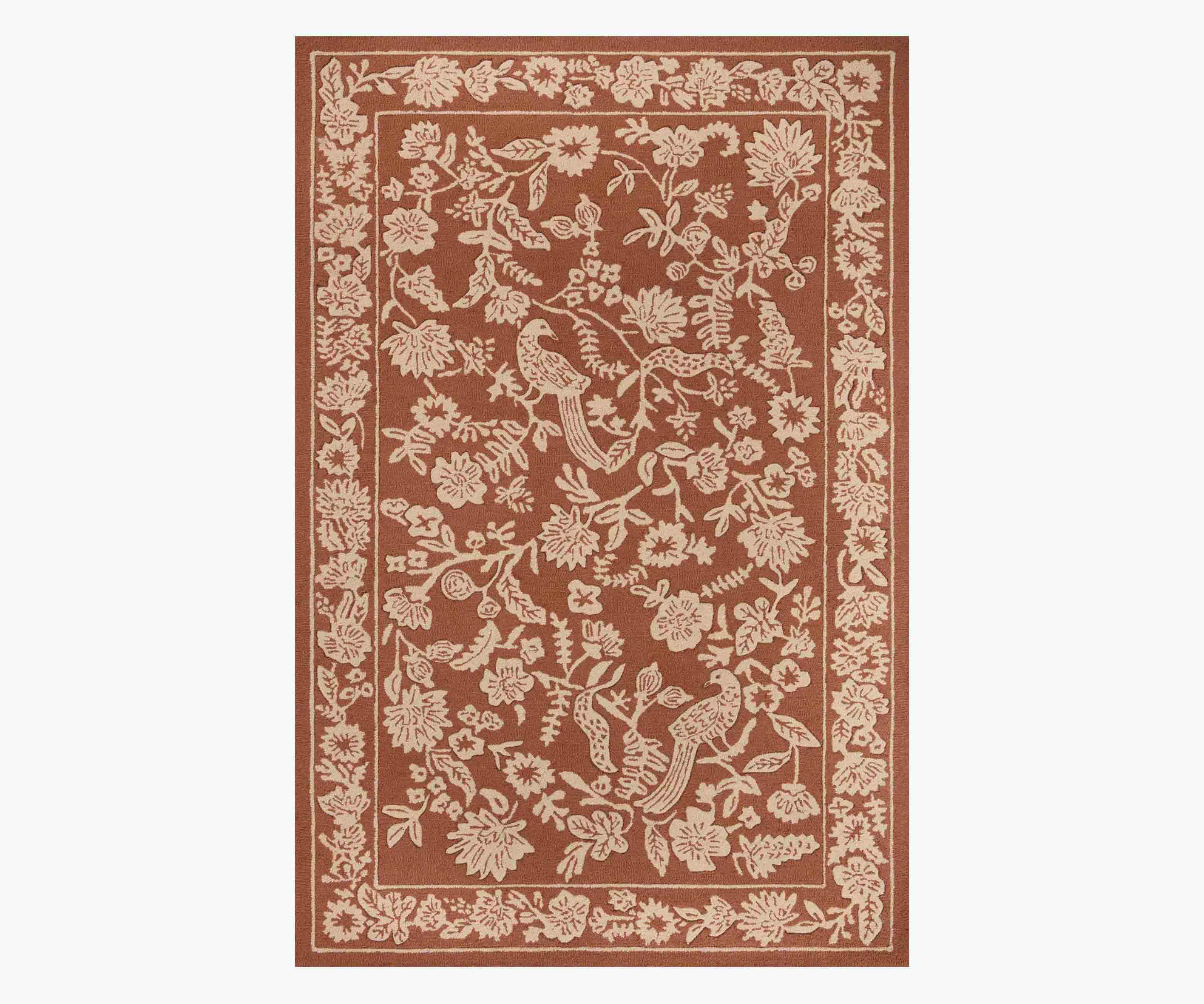 Arboretum Aviary Wool-Hooked Rug - Amber - Image 7