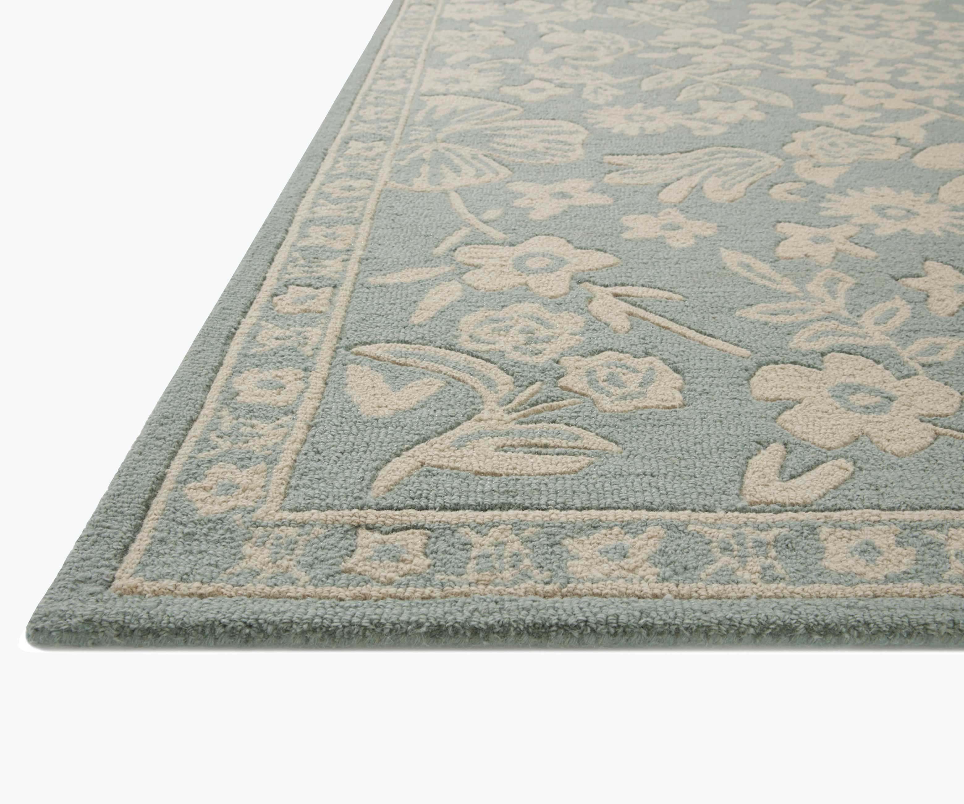 Arboretum Rose Garden Wool-Hooked Rug - Jade - Image 14