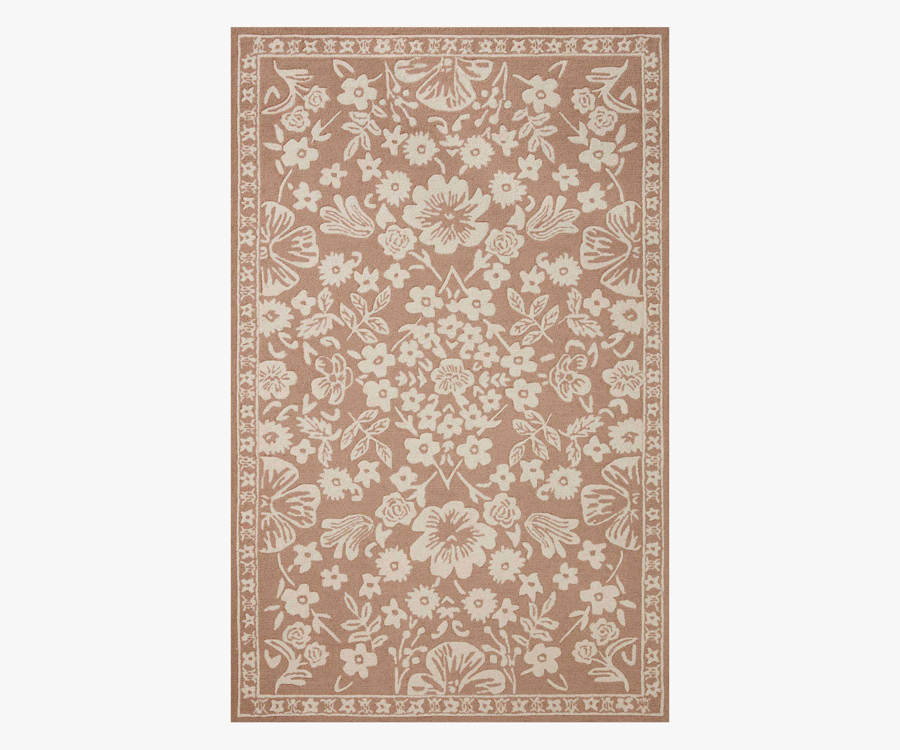 Arboretum Rose Garden Wool-Hooked Rug - Rust - Image 13