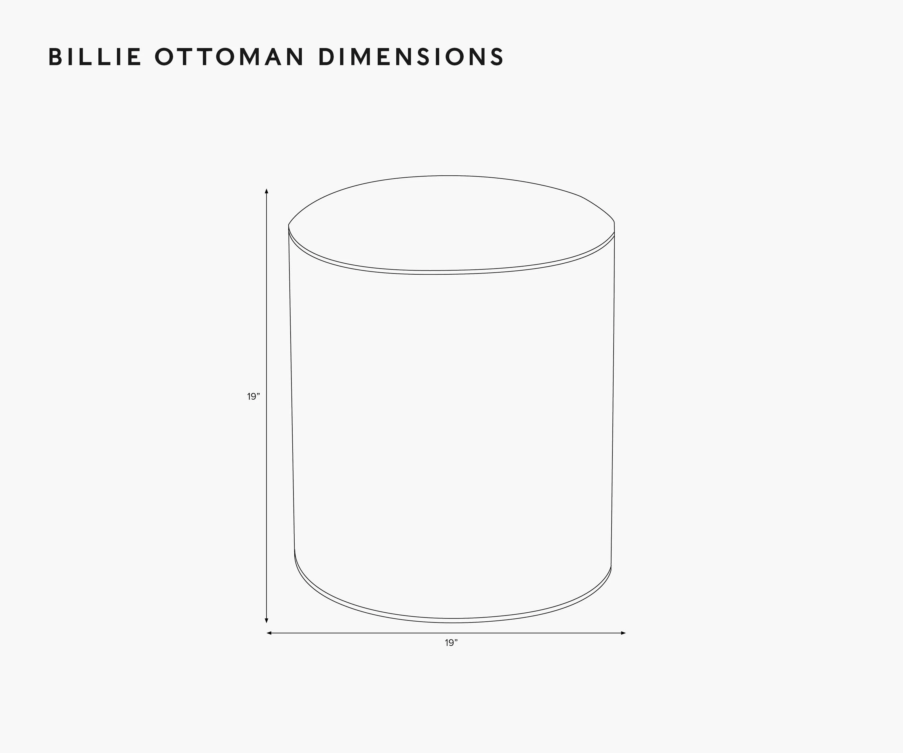 Billie Ottoman - Pomegranate - Image 3