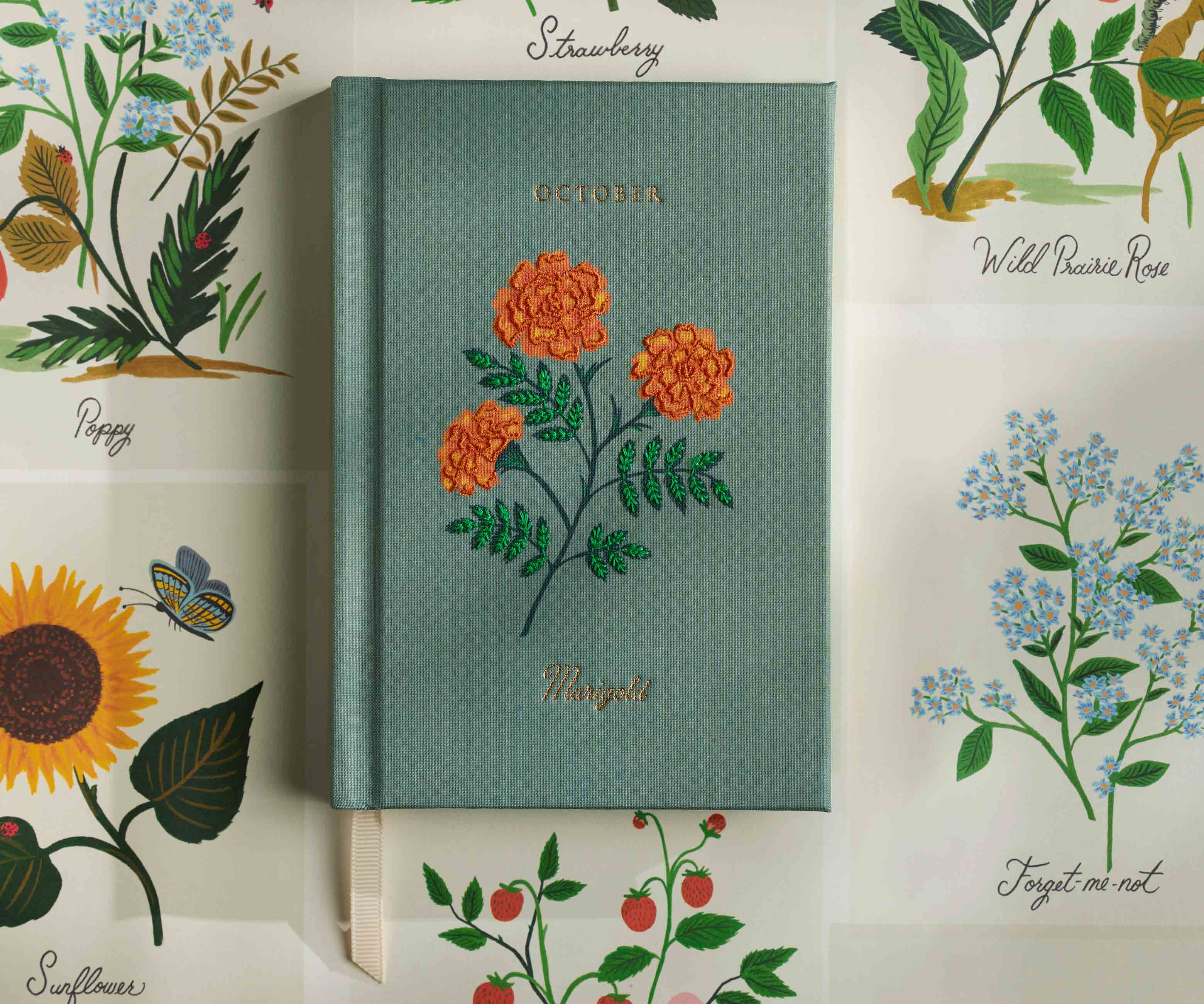 Birth Month Mini Embroidered Journal - October - Image 2