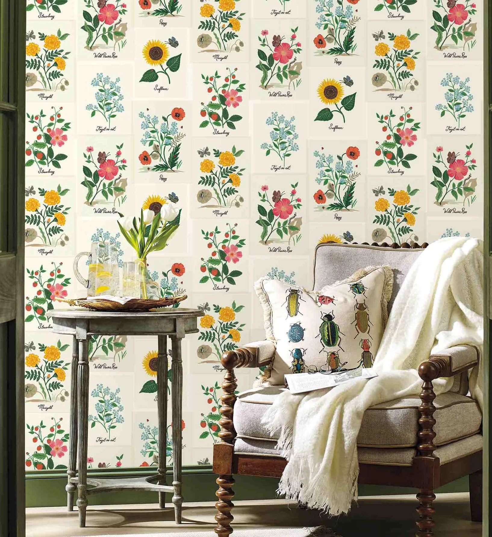 Botanical Prints Wallpaper - White - Image 4