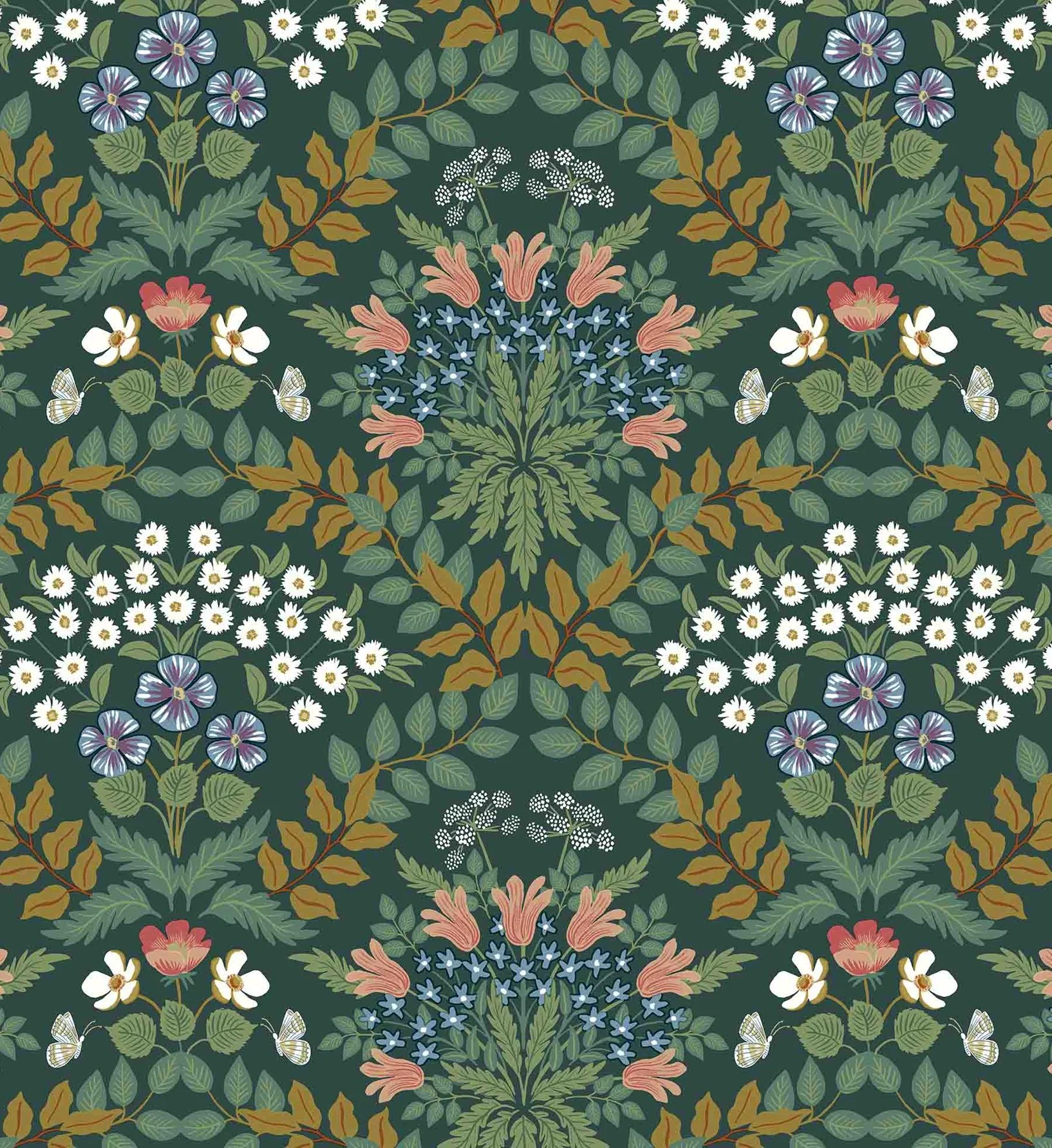 Bramble Wallpaper - Emerald - Image 2