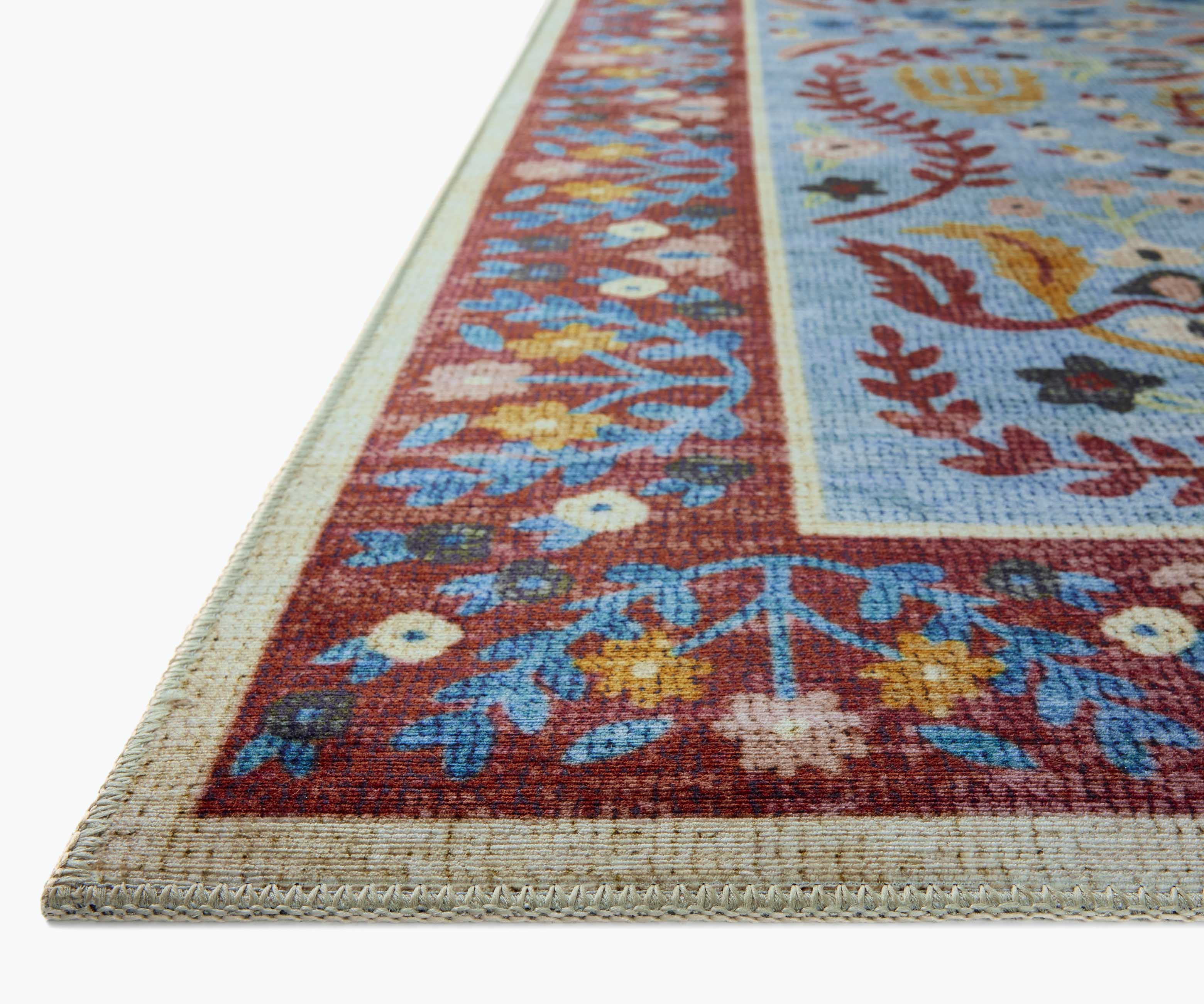 Canopy Edie Printed Rug - Red & Blue - Image 2