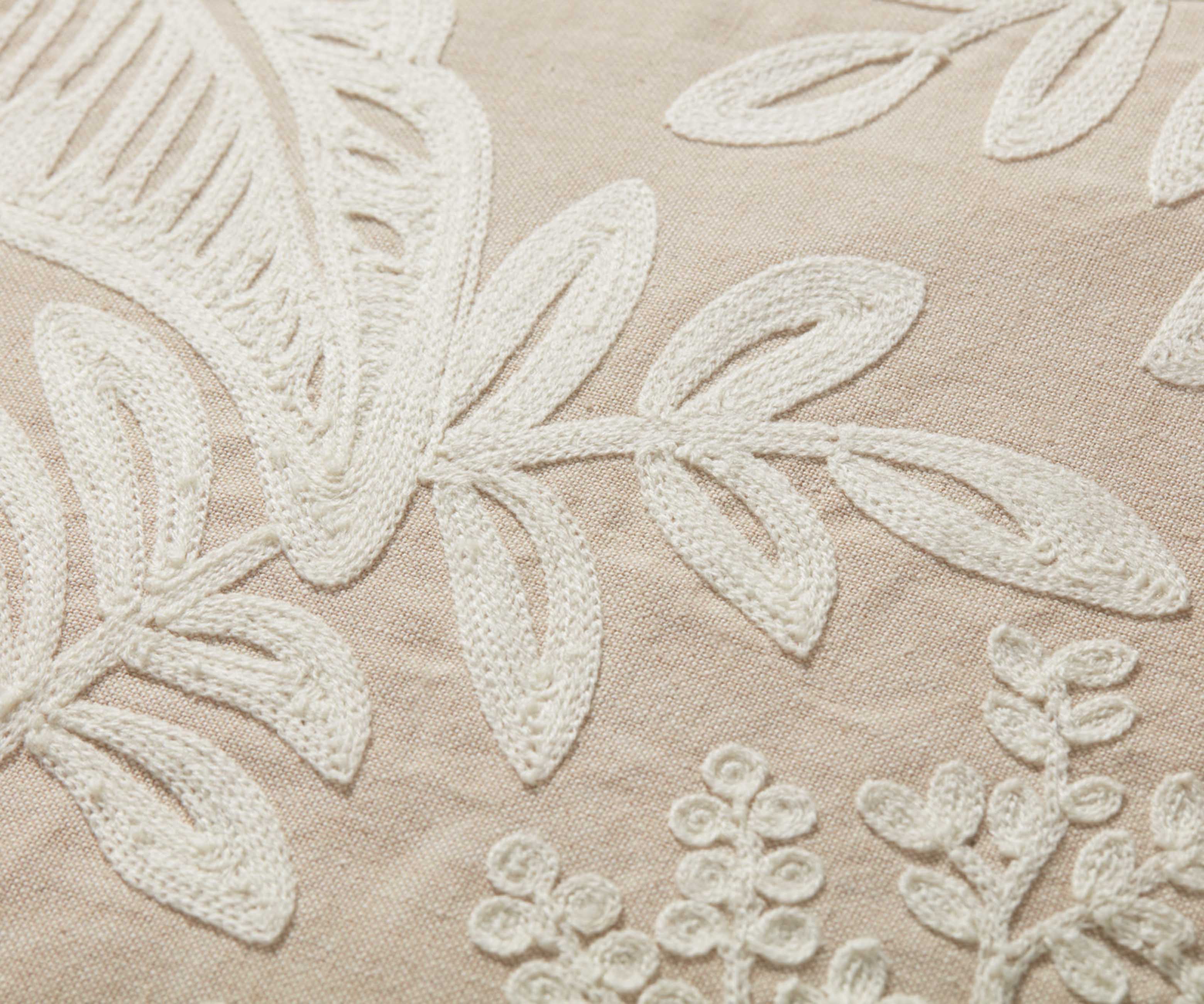 Canopy Embroidered Pillow - Cream & White - Image 2
