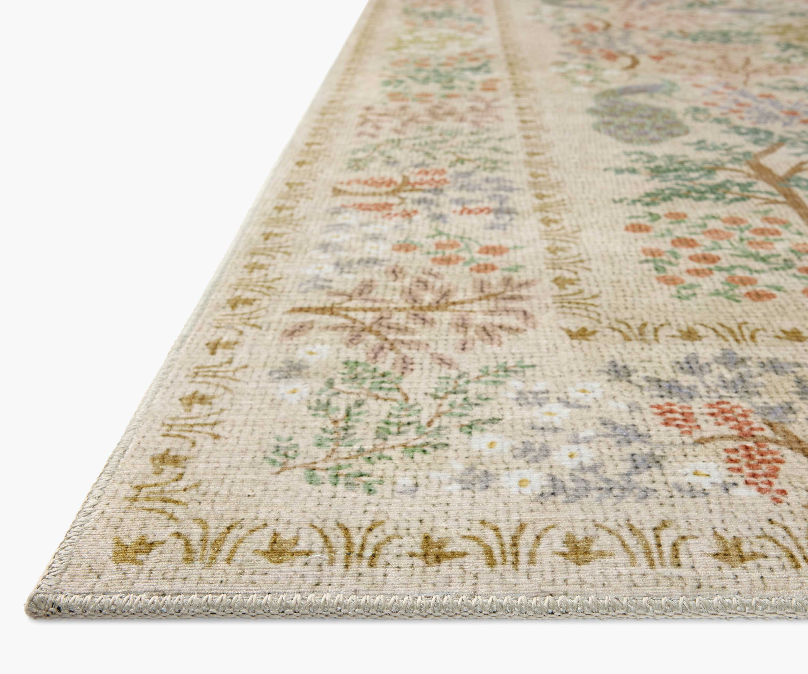 Canopy Peacock Forest Printed Rug - Cream - Image 2