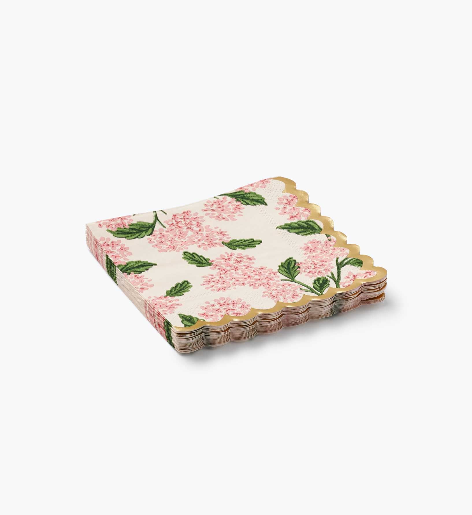 Cocktail Napkins - Pink Hydrangea - Image 3