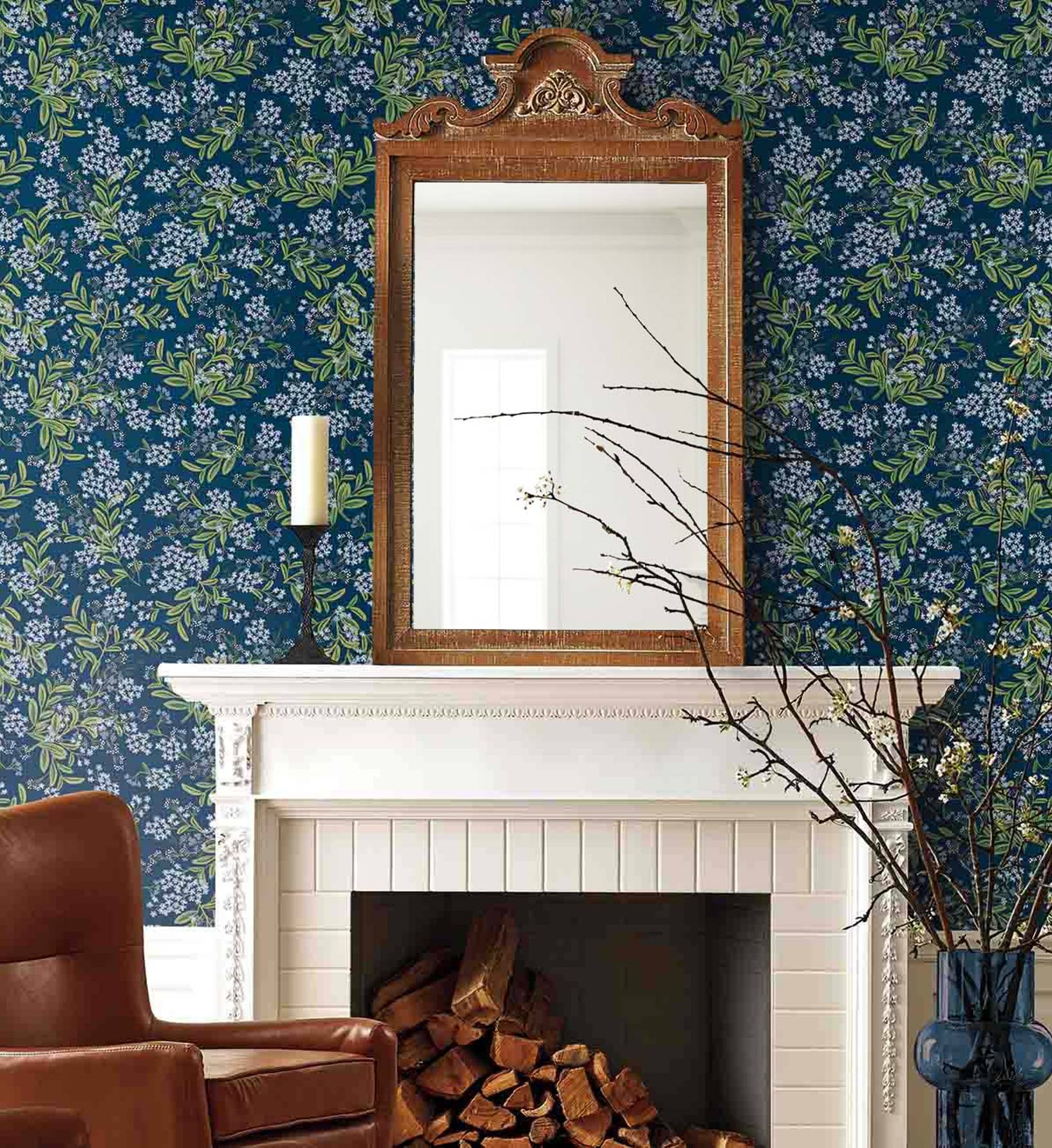 Cornflower Wallpaper - Navy - Image 4