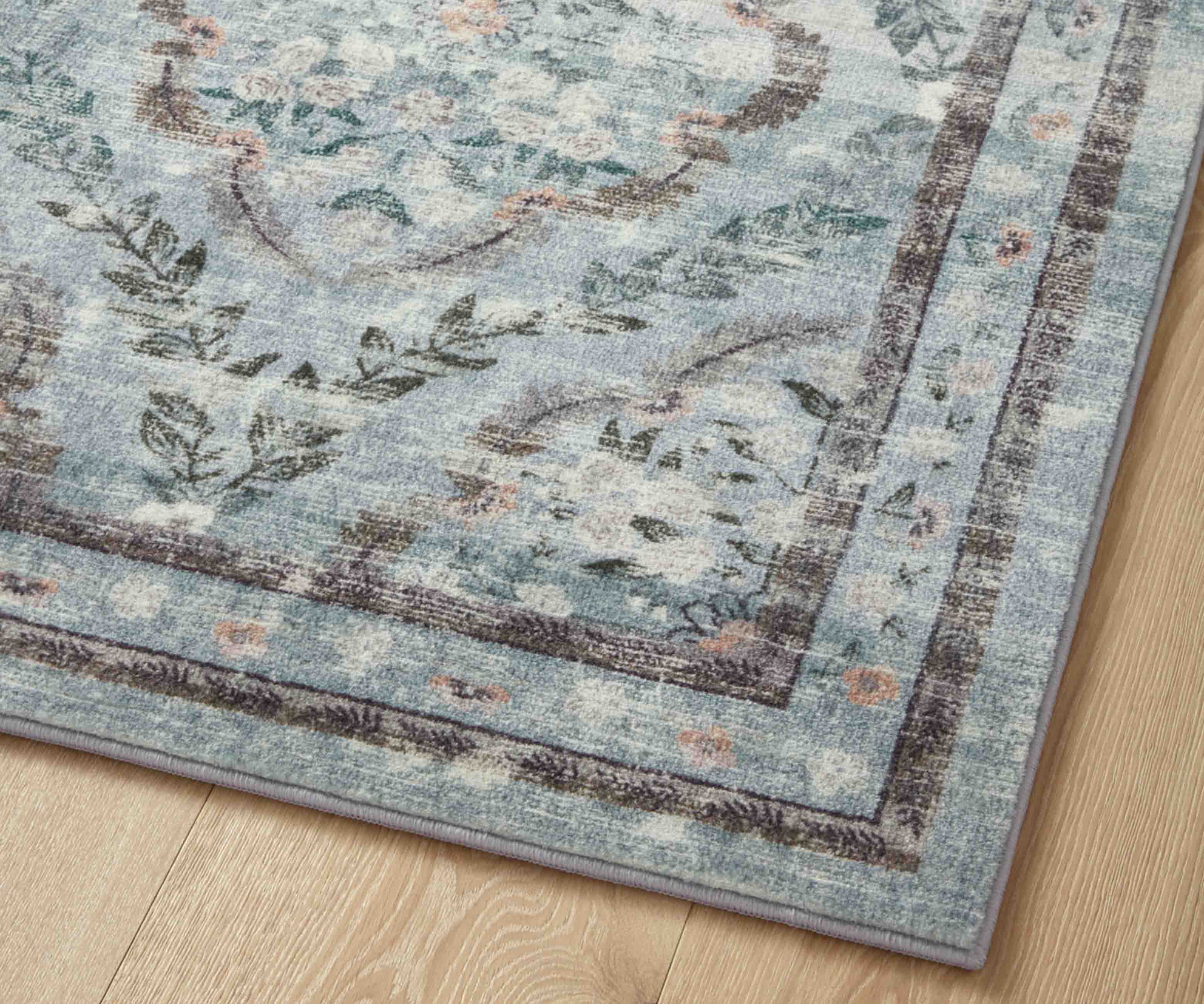 Courtyard Chateau Printed Rug - Blue - Image 7