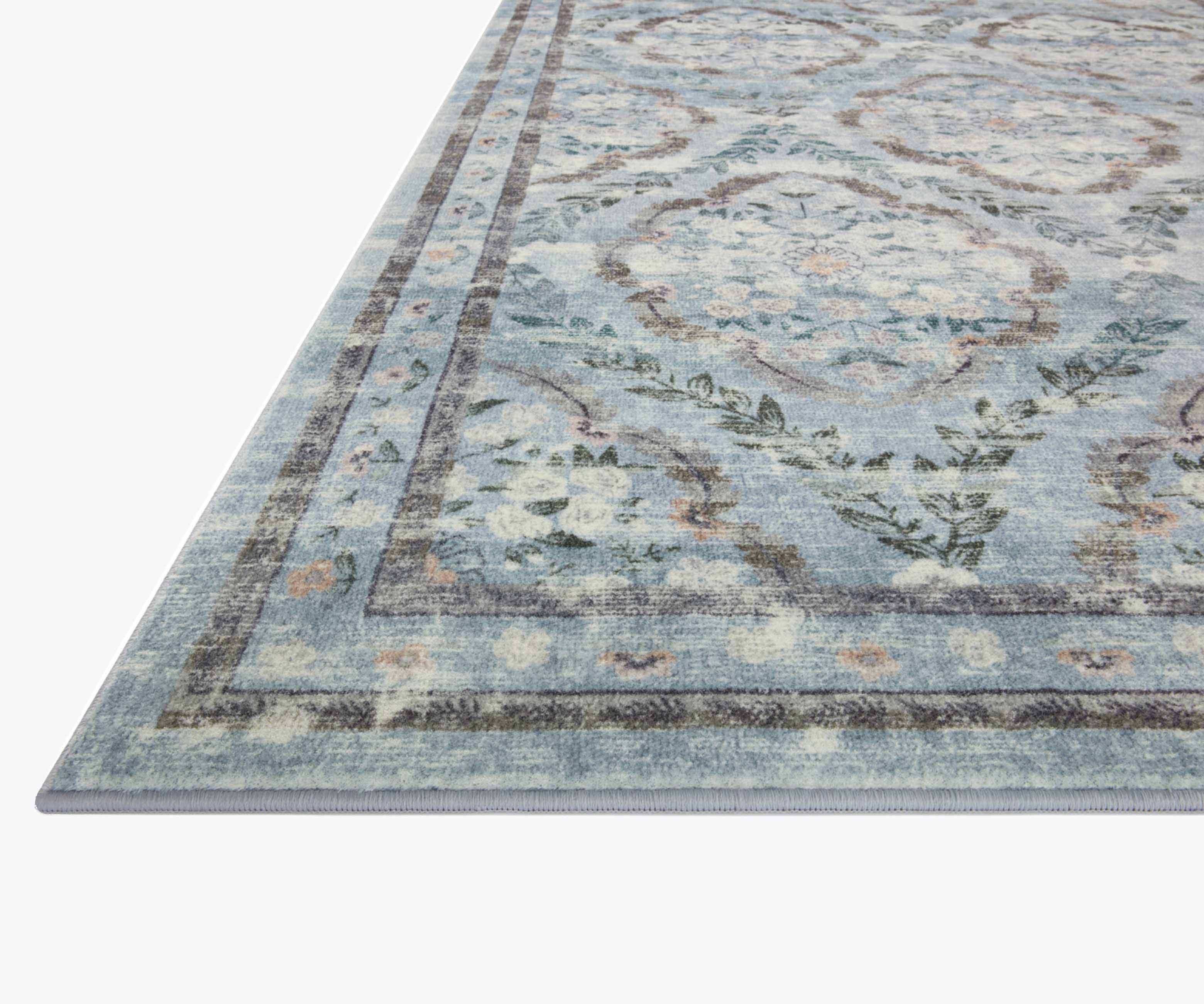 Courtyard Chateau Printed Rug - Blue - Image 9