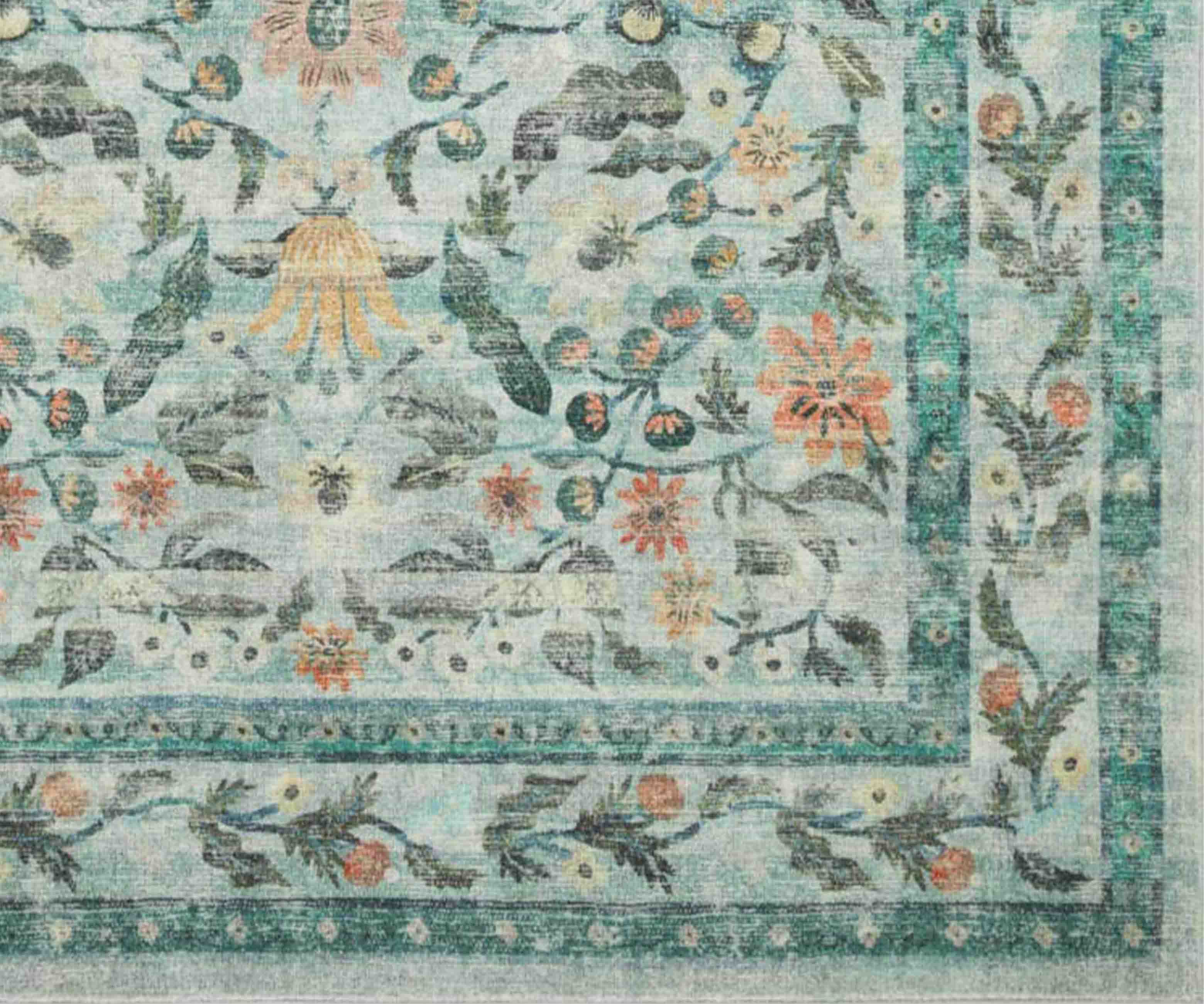 Courtyard Eve Printed Rug - Sage - Image 3