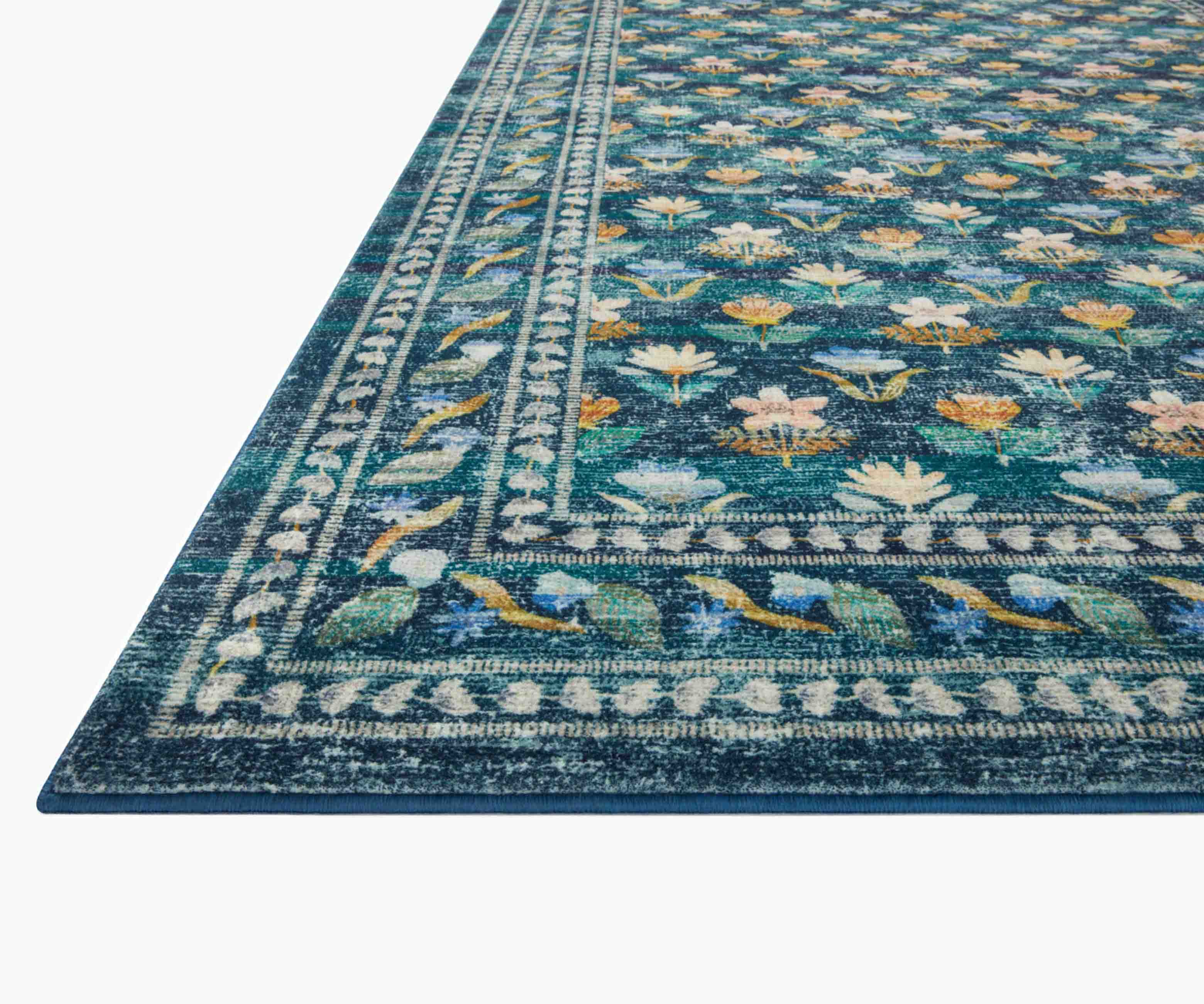 Courtyard Hadley Printed Rug - Emerald - Image 2