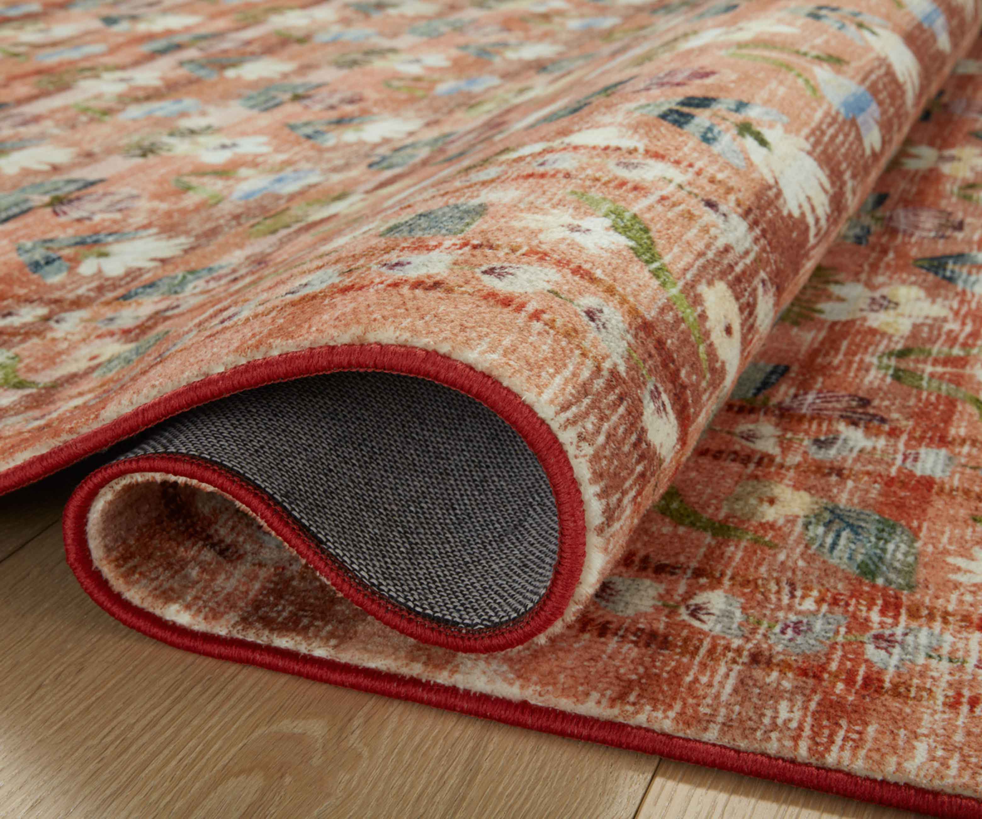 Courtyard Hadley Printed Rug - Terracotta - Image 5