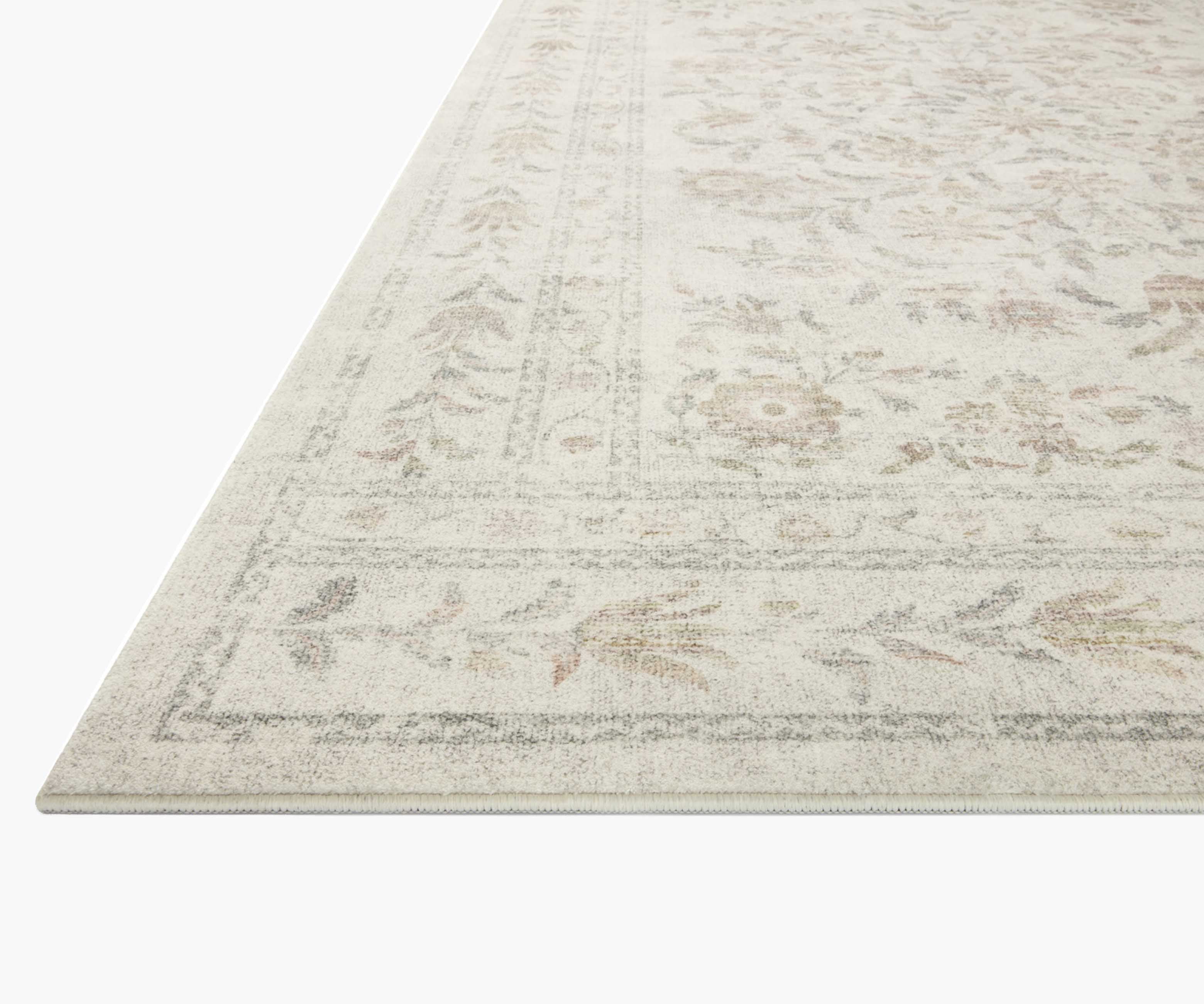 Courtyard Lily Printed Rug - Yellow Multi - Image 2