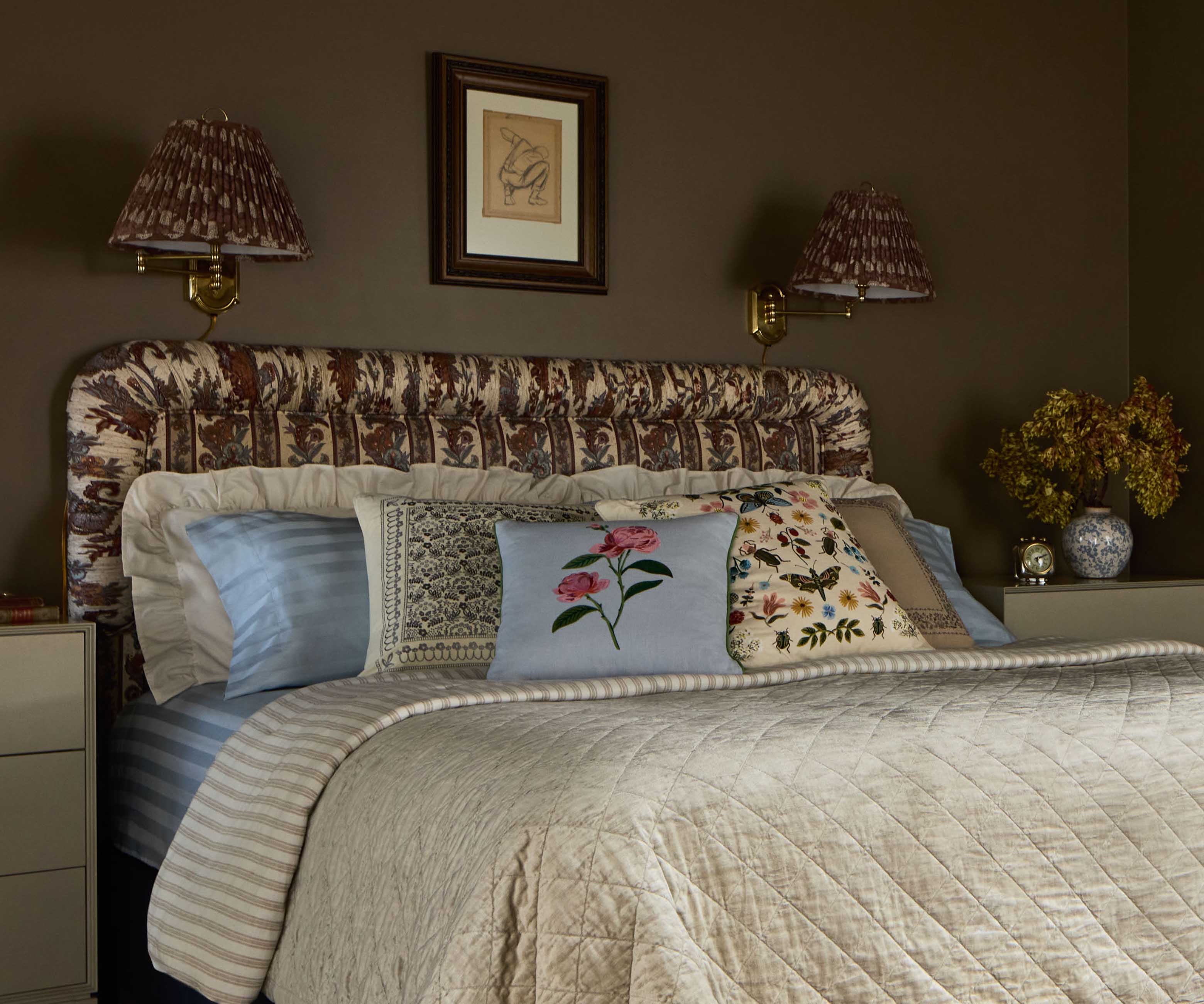 Curio Garden Embroidered Pillow - White - Image 4
