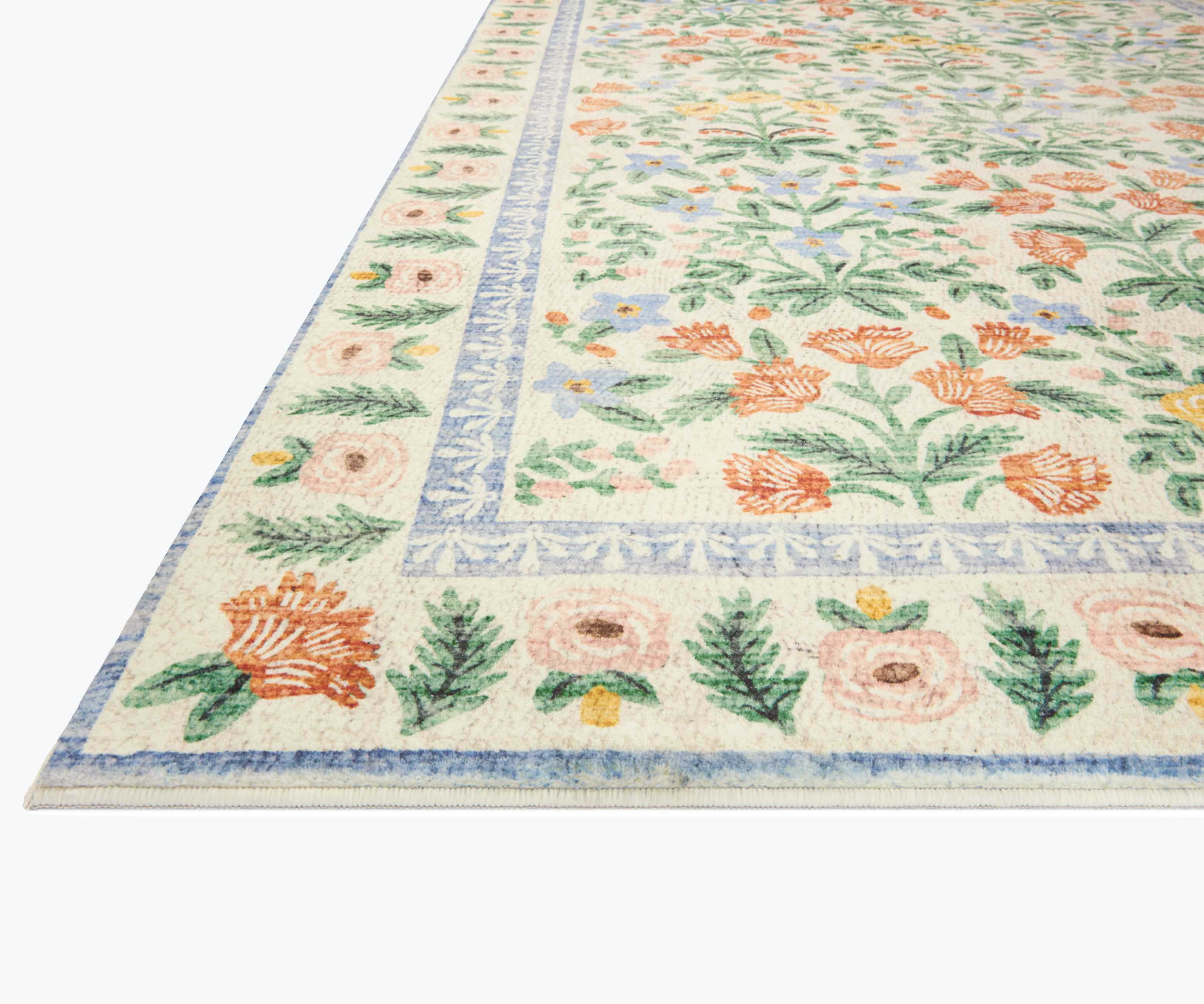 Eden Mughal Garden Power Loomed Rug - Cream - Image 3