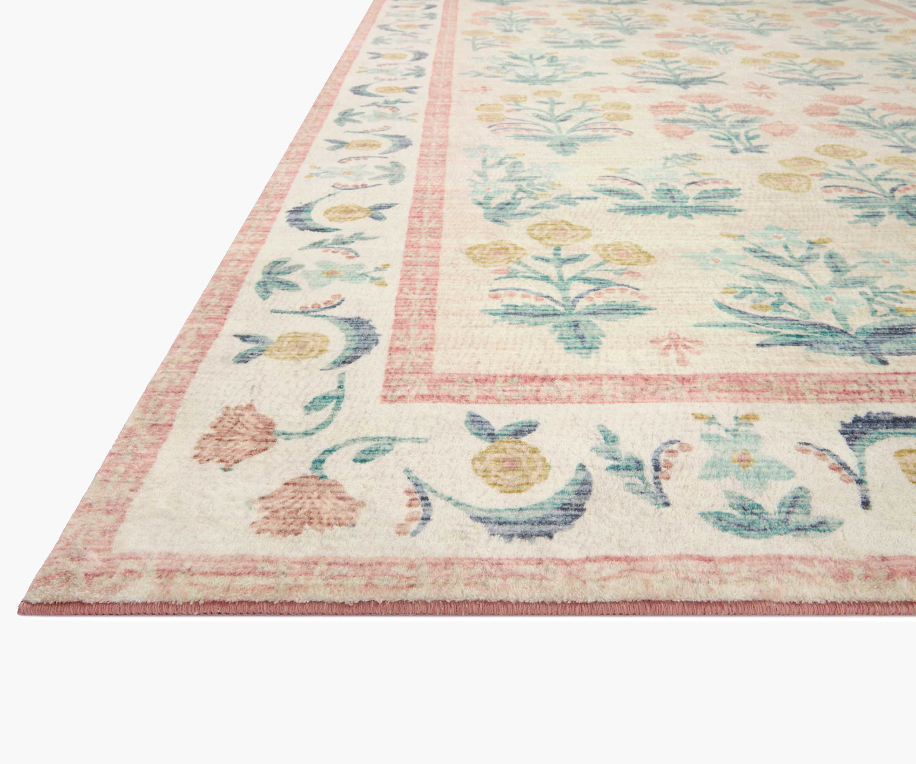 Eden Mughal Rose Power Loomed Rug - Blush - Image 3