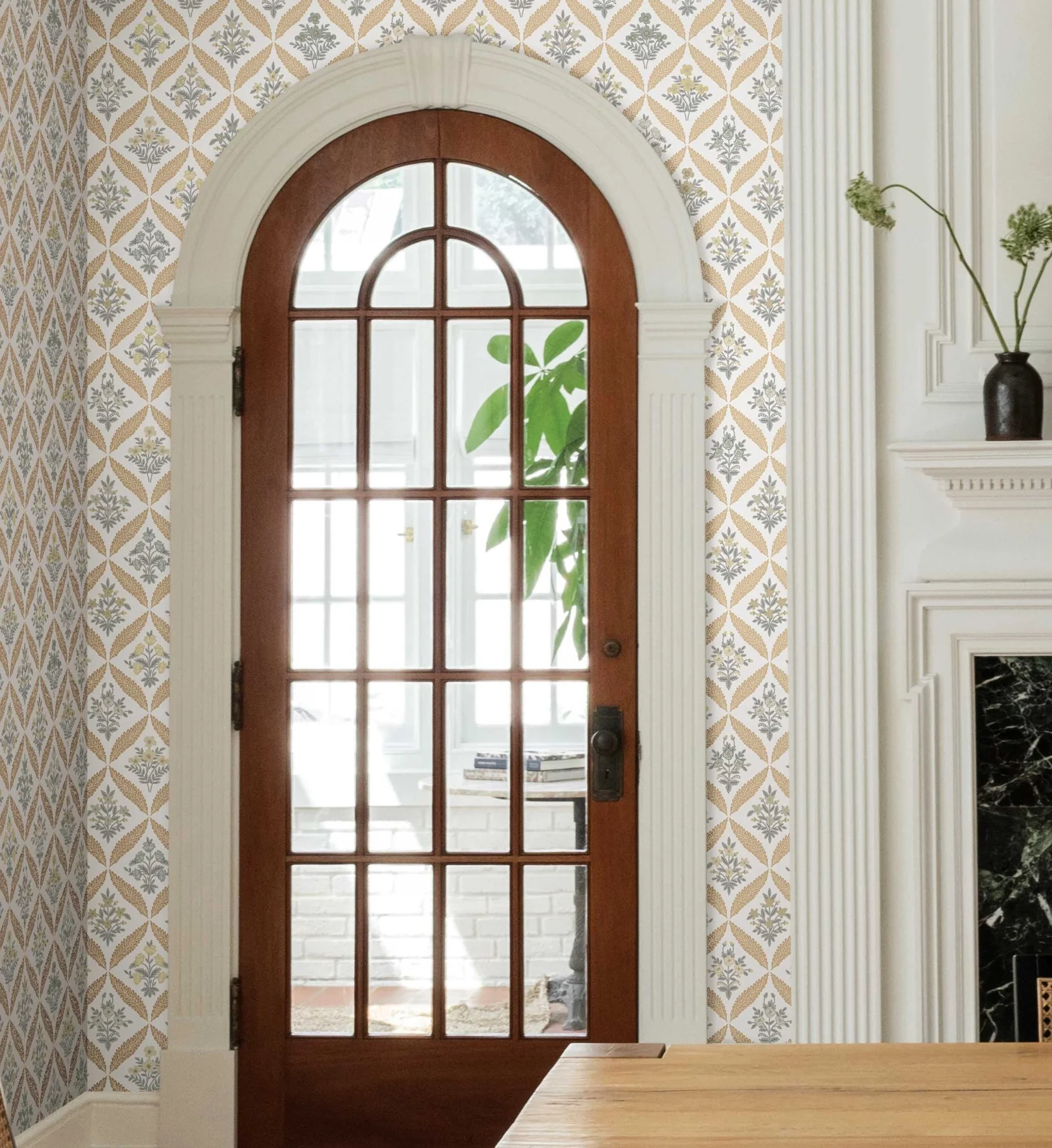 Estee Garden Wallpaper - Gold Multi - Image 4
