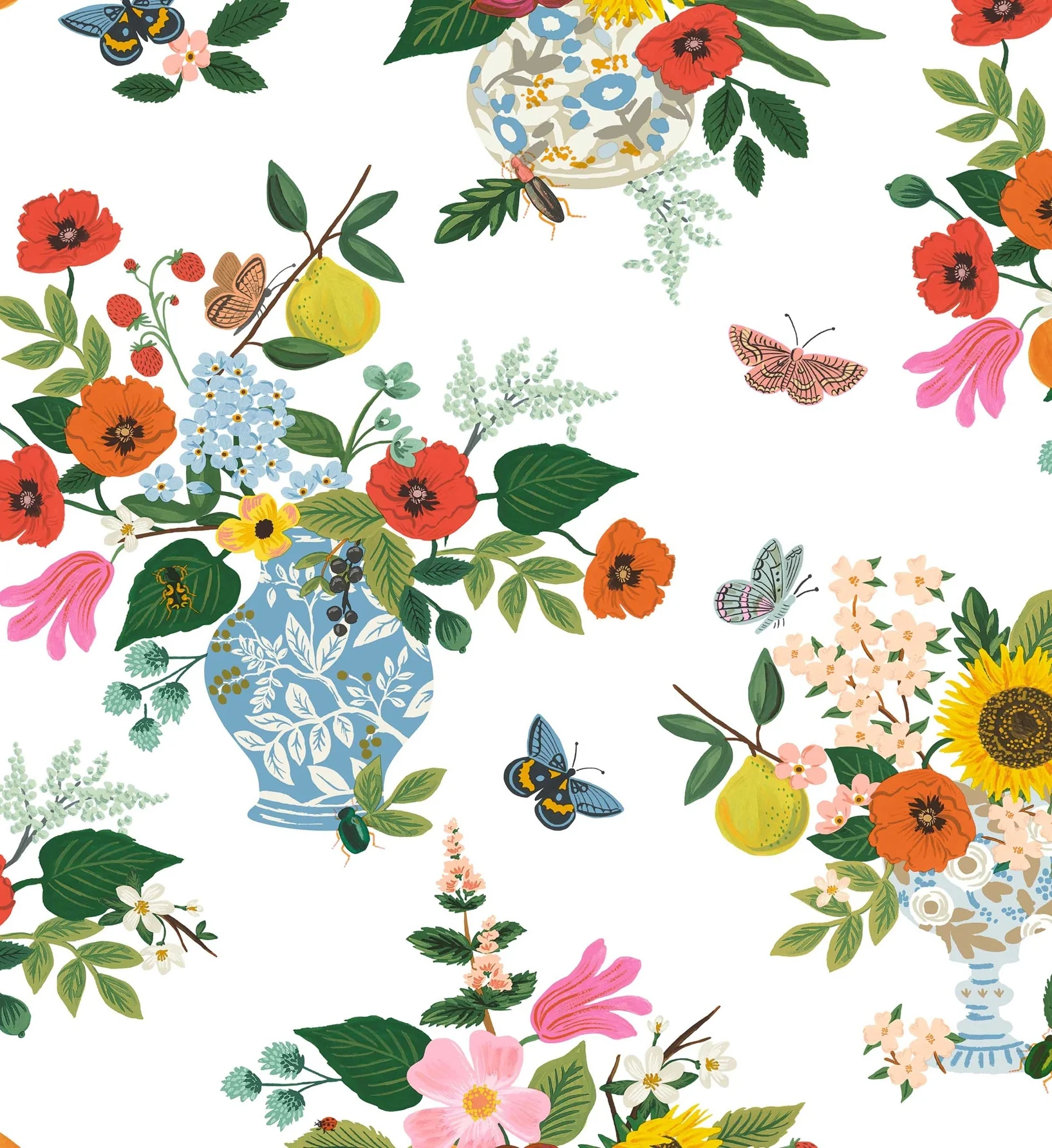 Flower Studies Wallpaper - Bright Multi - Image 2
