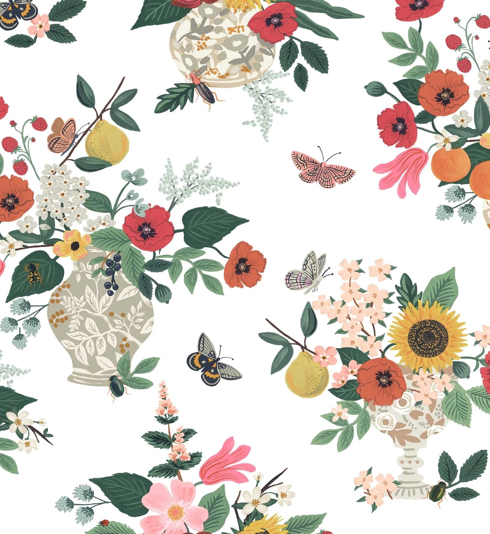 Flower Studies Wallpaper - Rose Multi - Image 2