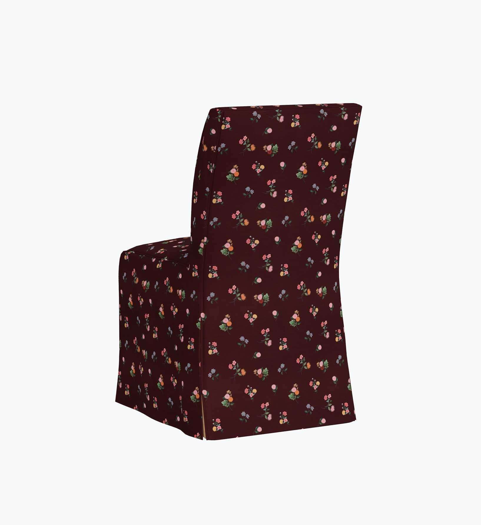 Frances Slipcover - Ditsy Dahlia Burgundy - Image 5