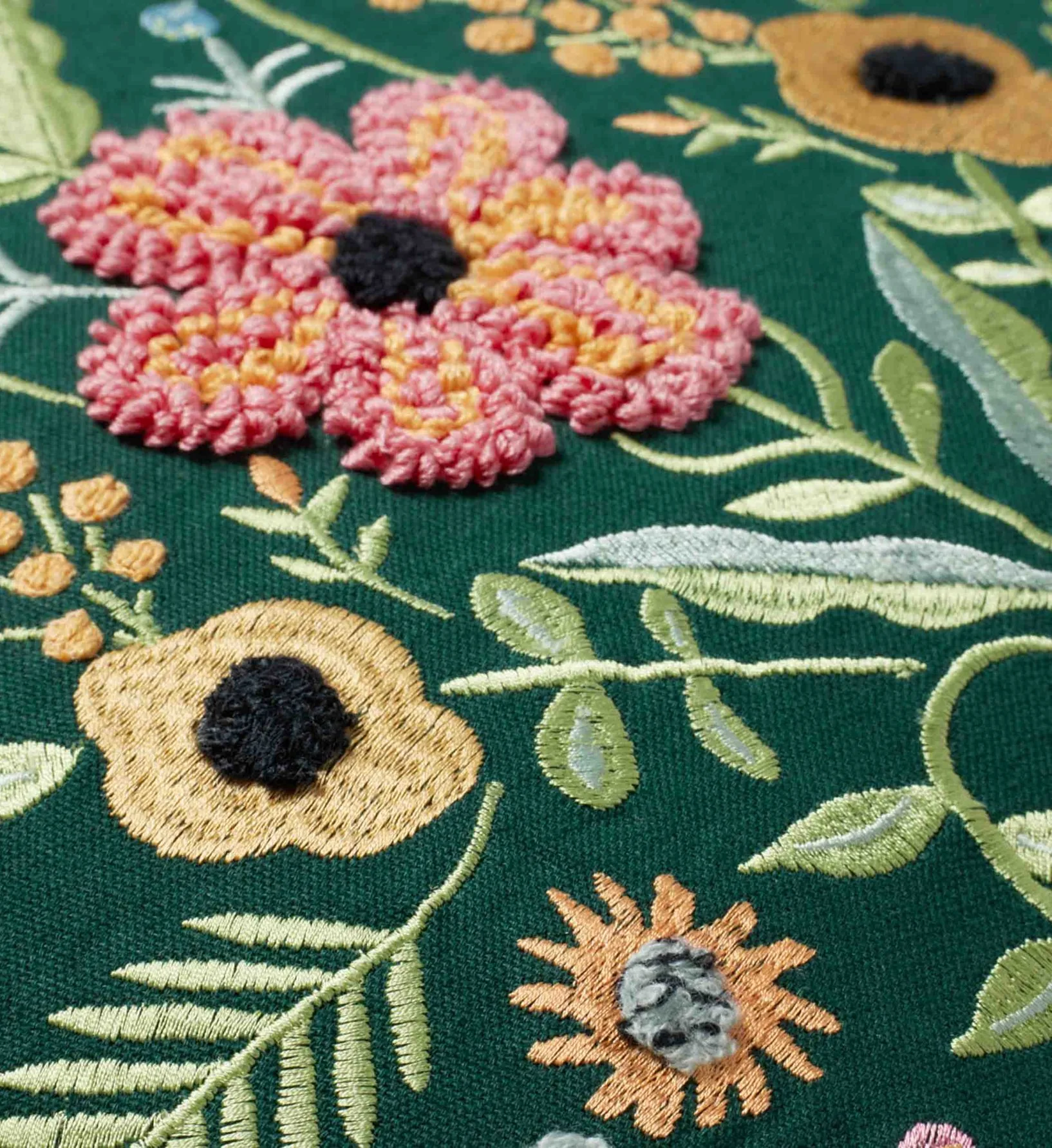 Gabriella Embroidered Pillow - Evergreen Multi - Image 2
