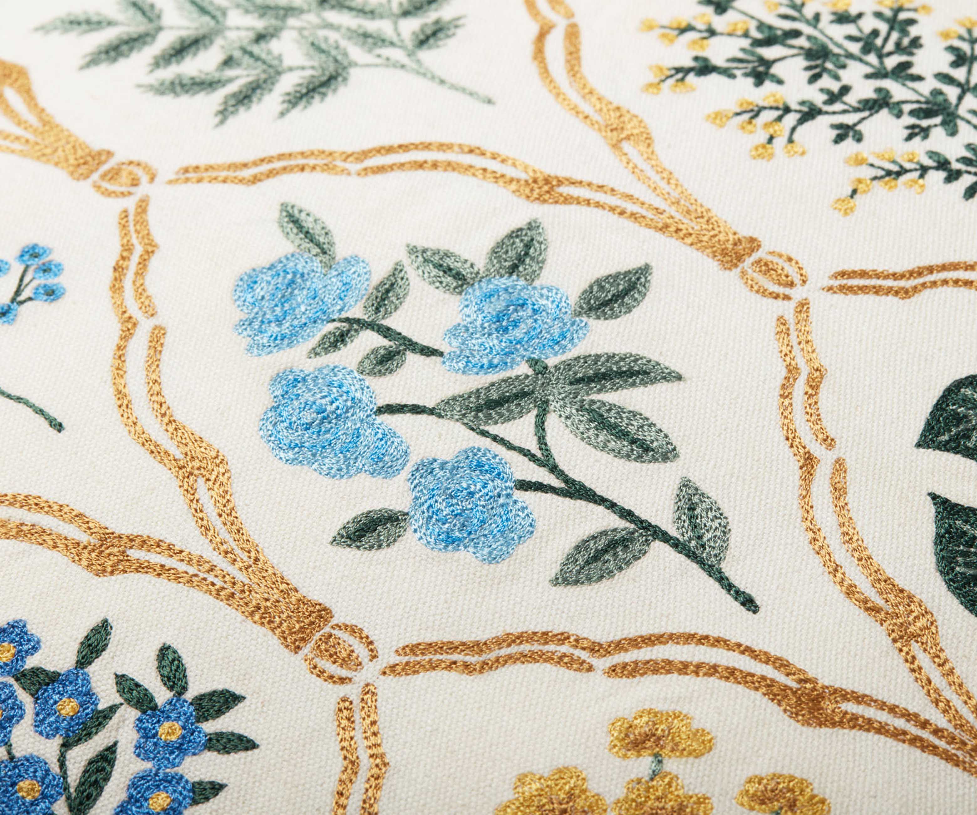 Hawthorne Embroidered Pillow - Ivory - Image 3