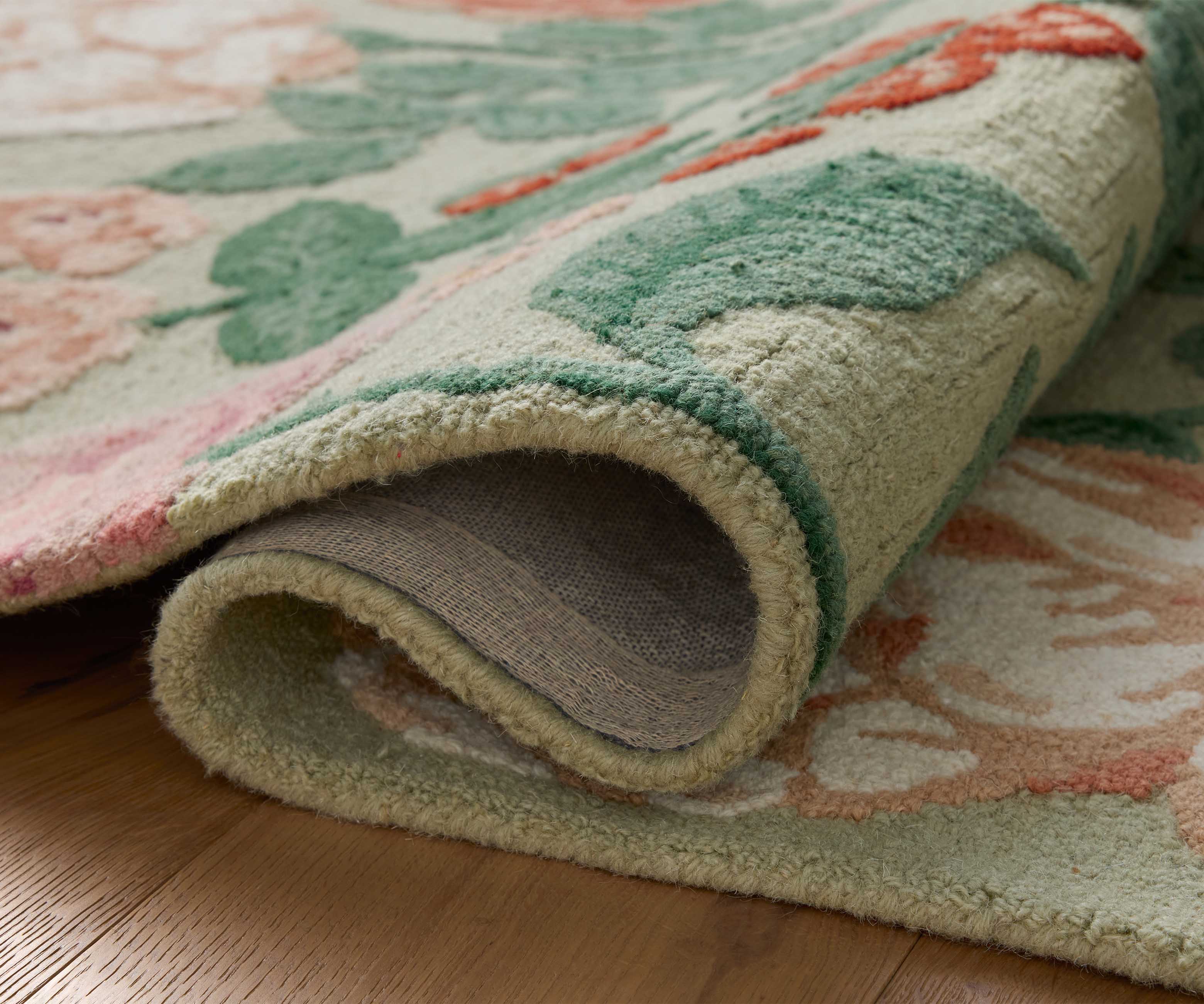 Highgrove Roses Wool Hooked Rug - Mint - Image 6