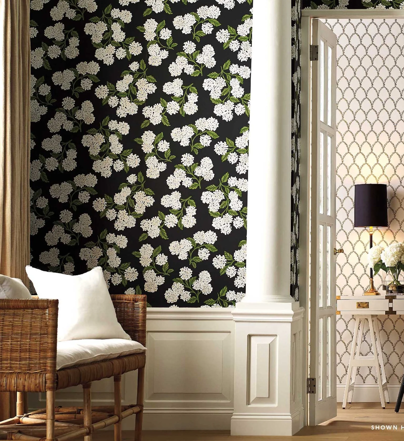Hydrangea Wallpaper - Jade - Image 2