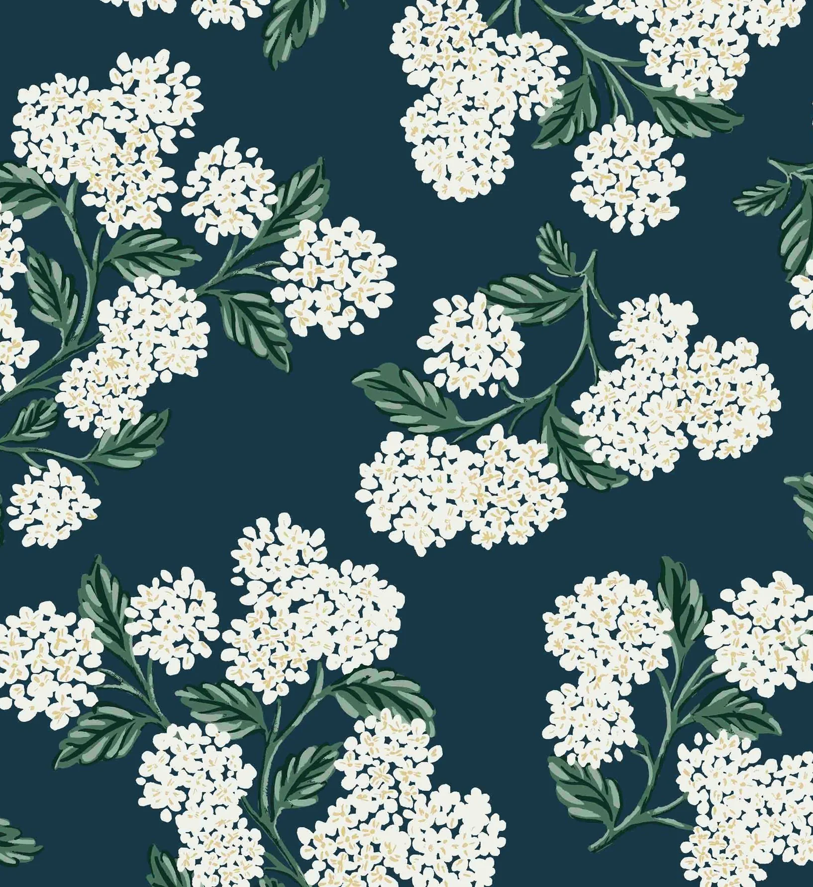 Hydrangea Wallpaper - Teal - Image 3