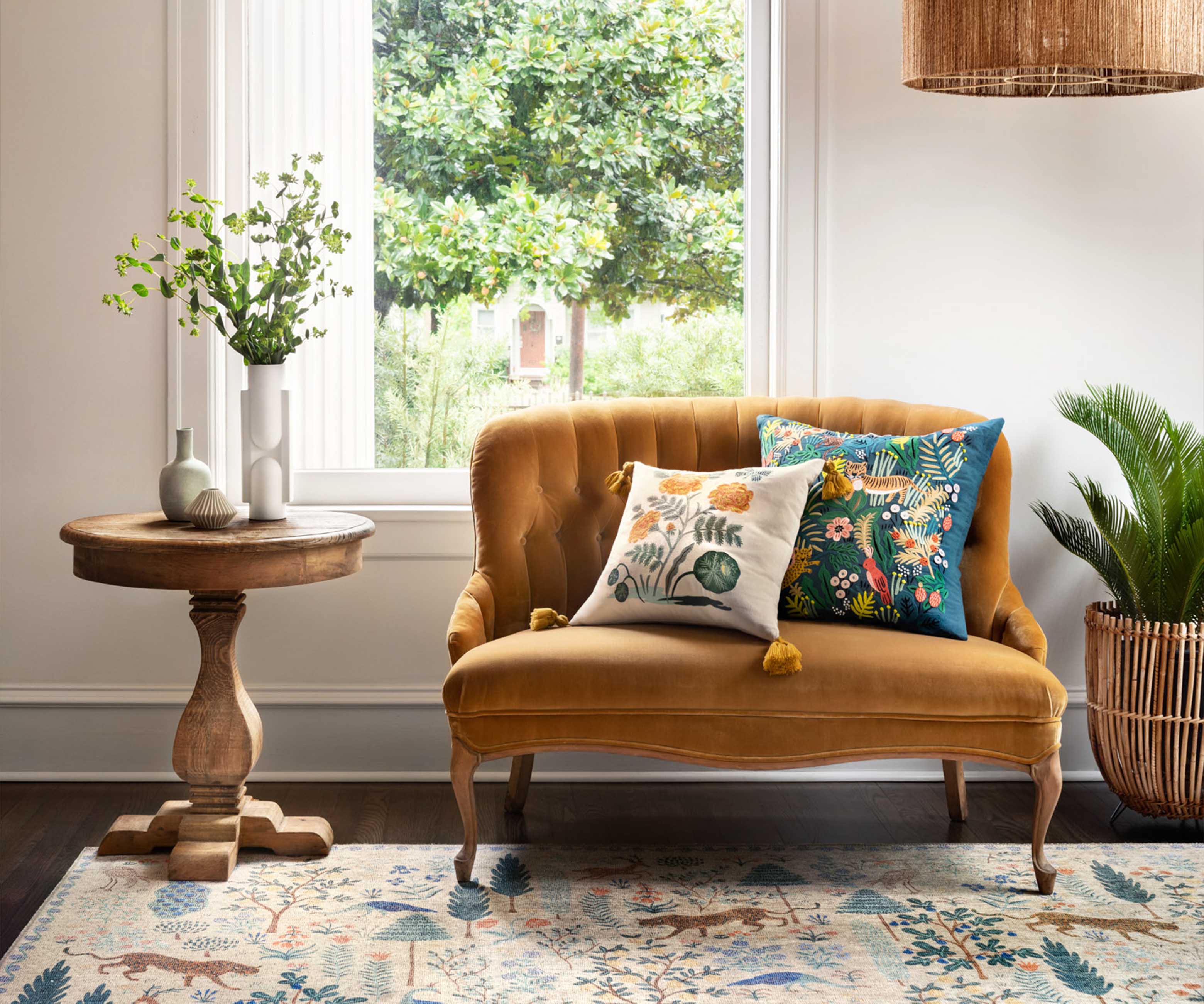 Jungle Embroidered Pillow - Multi - Image 3