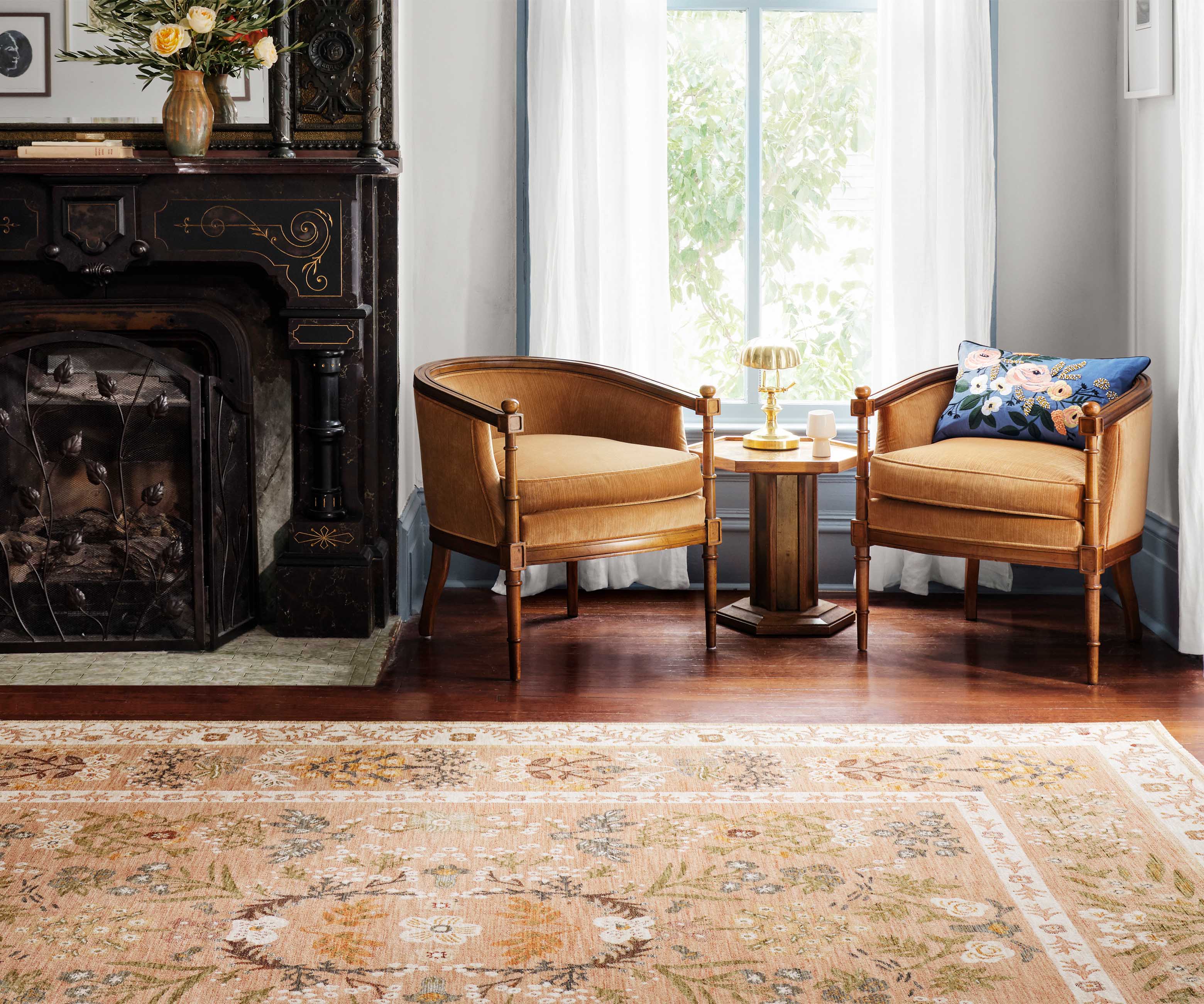 Kismet Arabesque Power Loomed Rug - Camel - Image 2