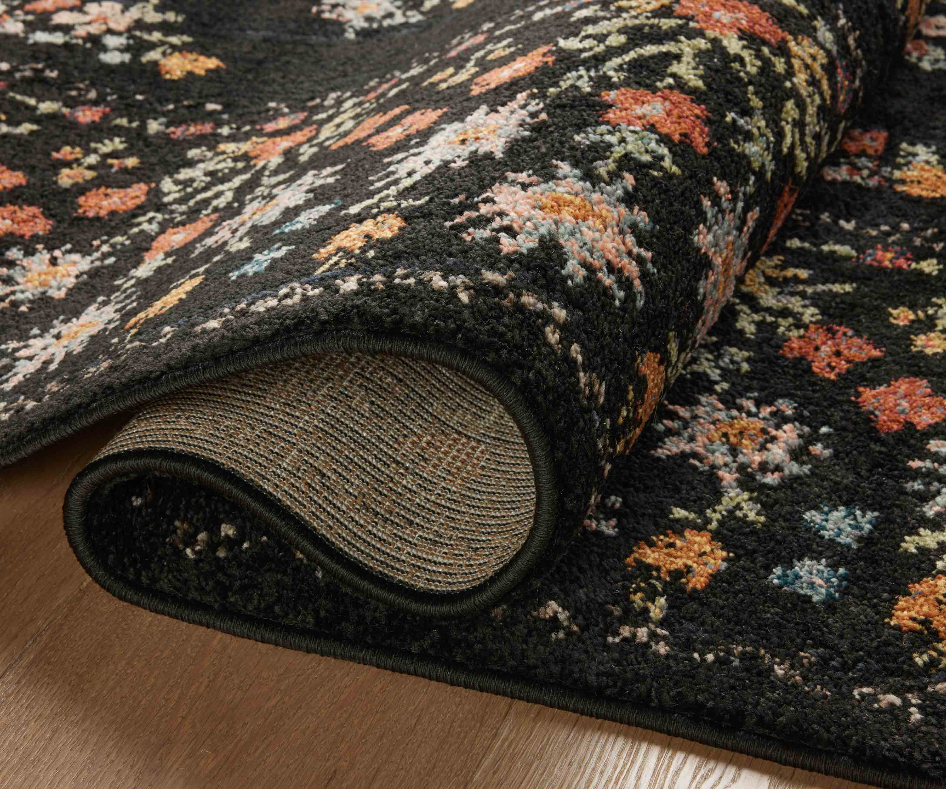 Laurel Eleanor Power Loomed Rug - Black - Image 13
