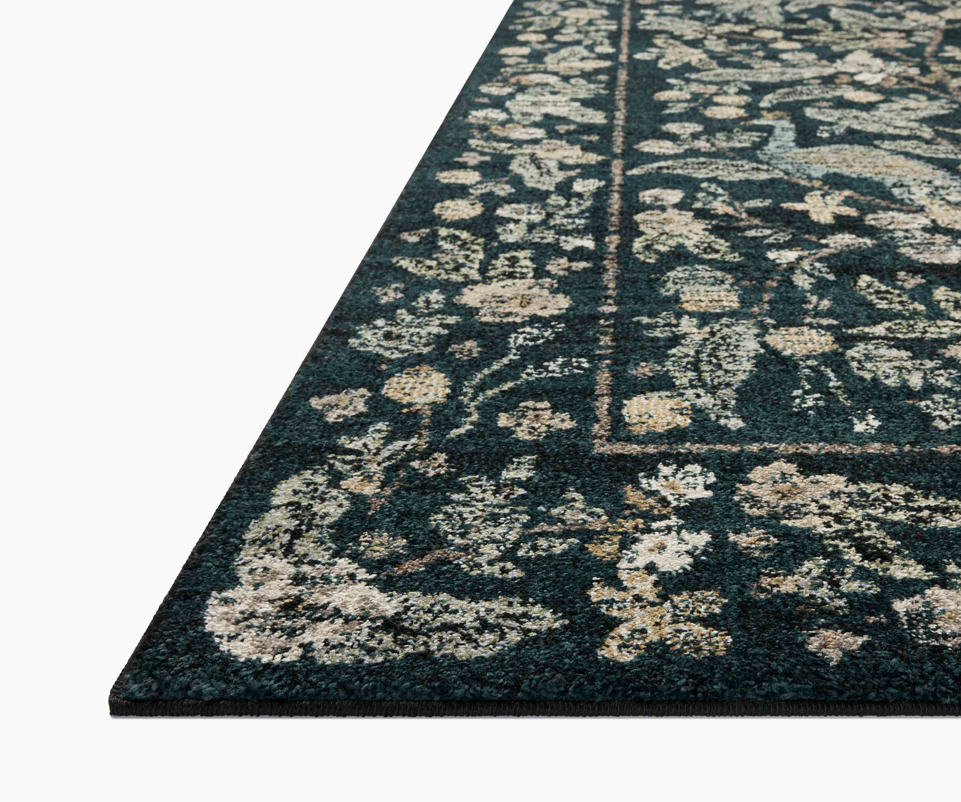 Laurel Peacock Garden Power Loomed Rug - Navy - Image 3