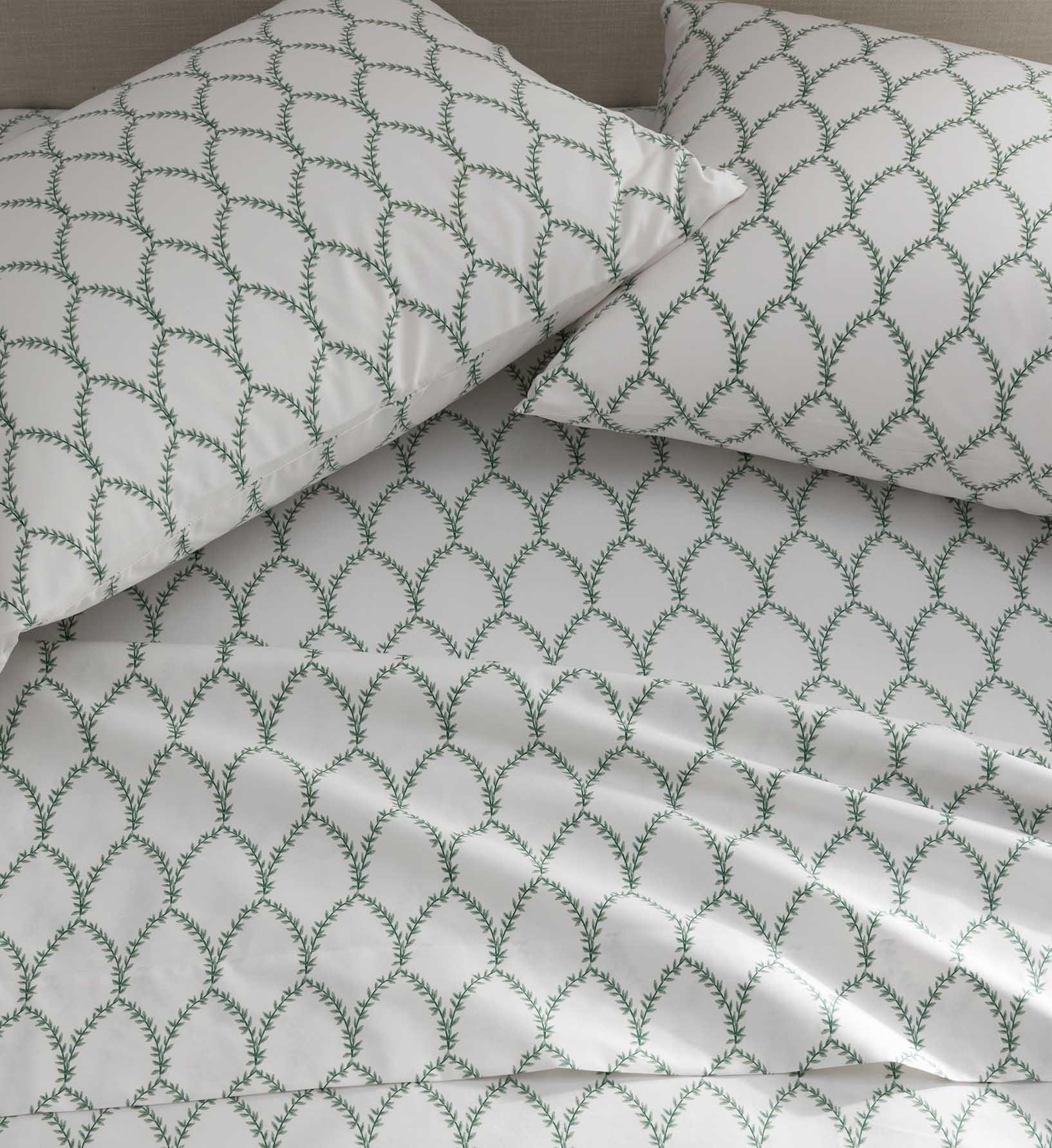 Sateen Fitted Sheet - Laurel Sage - Image 2