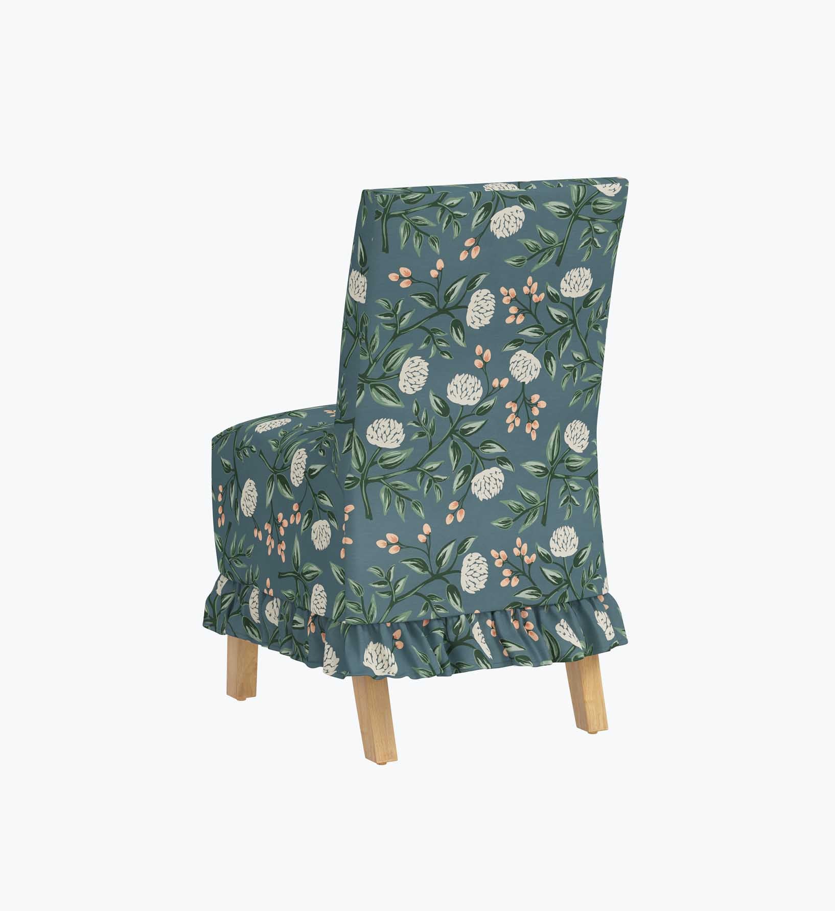 Louise Slipcover Dining Chair - Peonies - Image 4