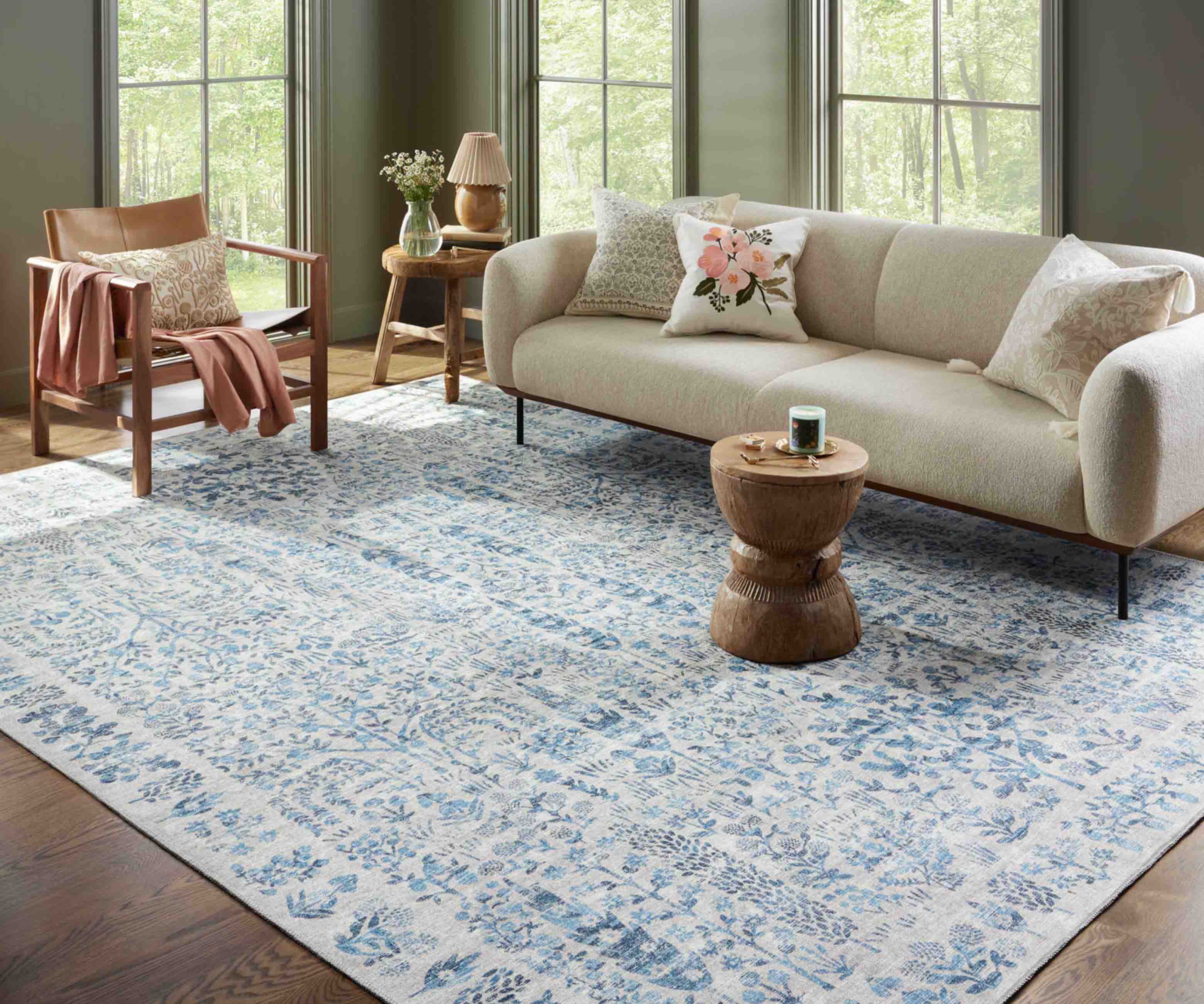 Maison Grove Power Loomed Rug - Blue - Image 2