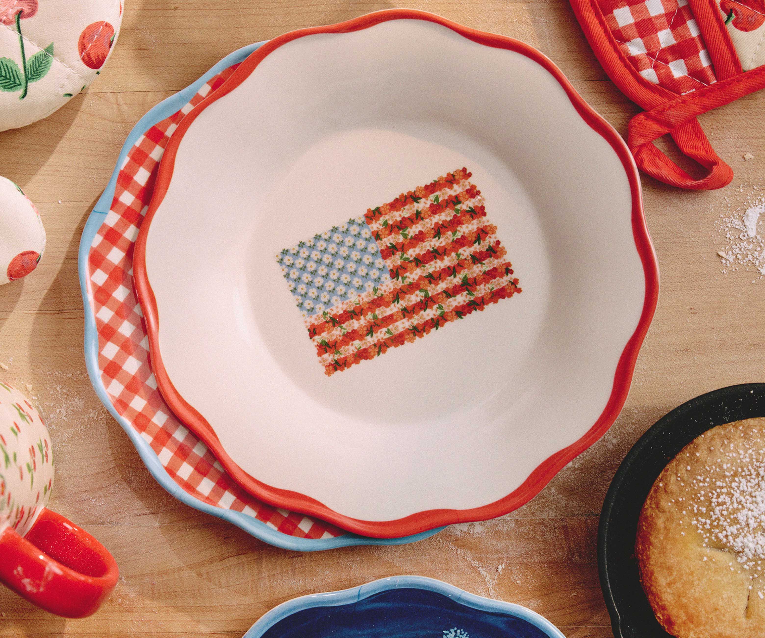 Melamine Assorted Dessert Plates - Americana - Image 3
