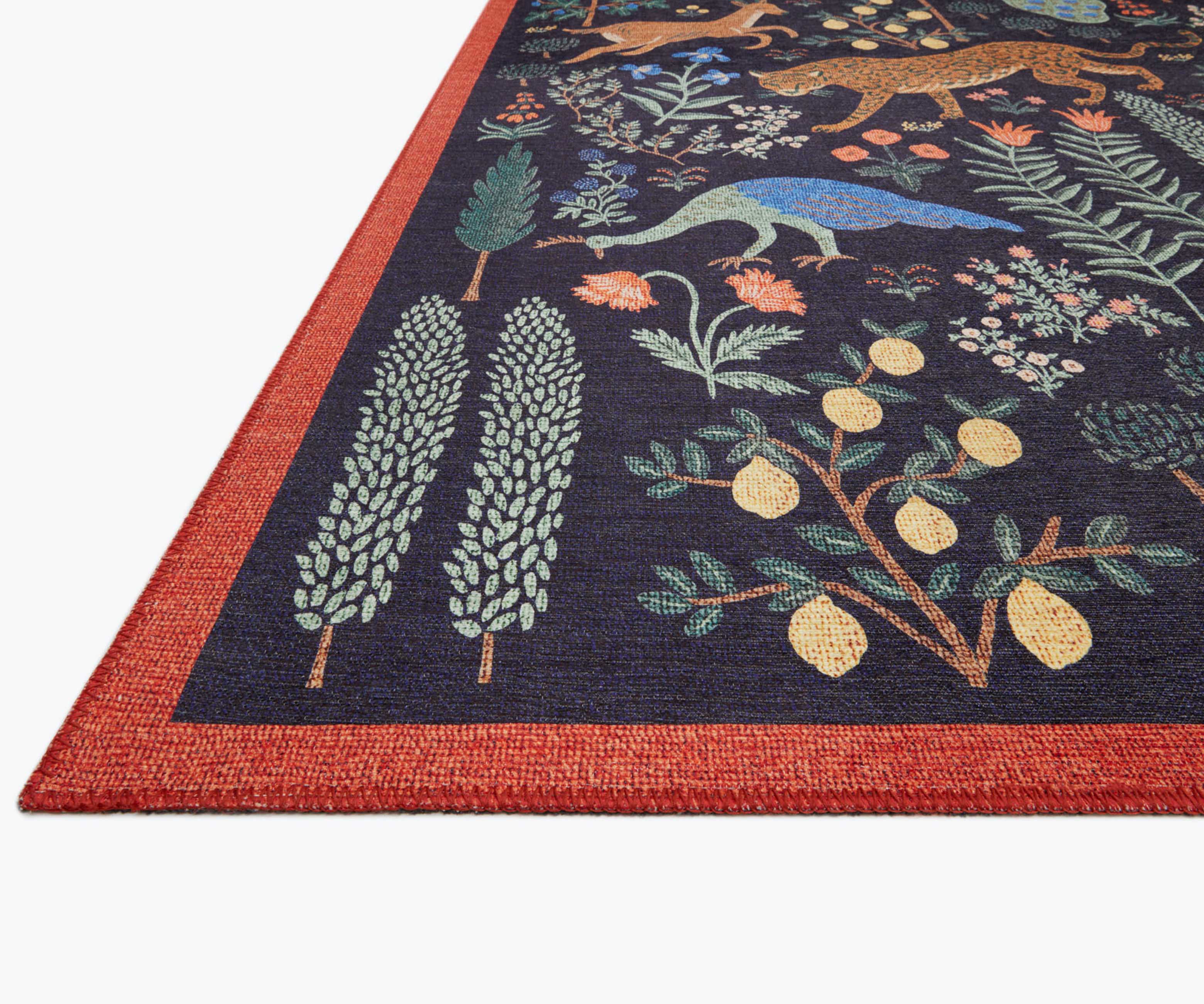 Menagerie Les Fauves Printed Rug - Black - Image 3