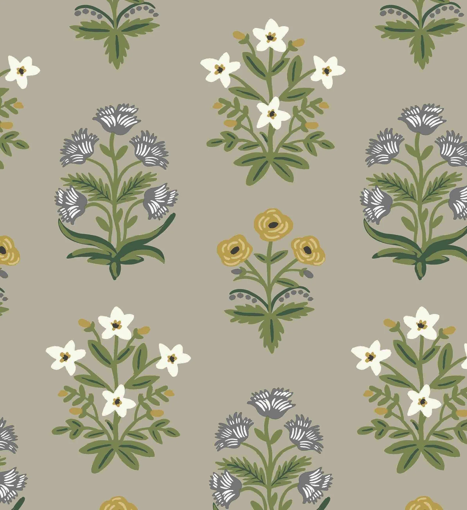 Mughal Rose Wallpaper - Linen - Image 2