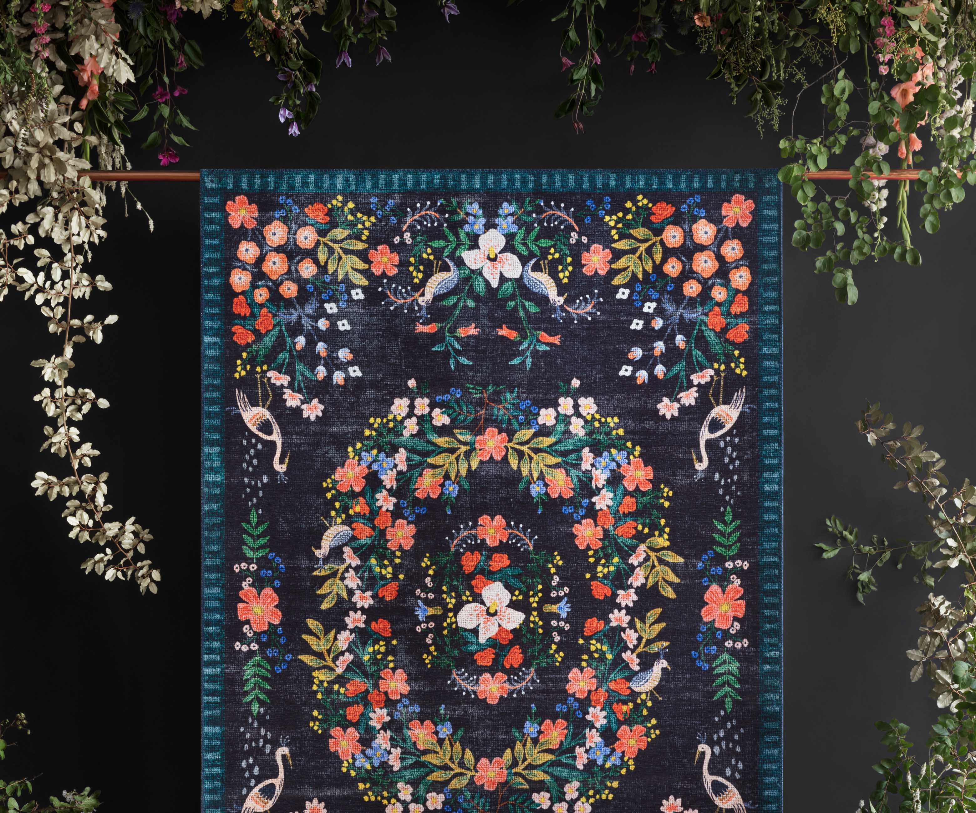 Palais Luxembourg Printed Rug - Navy - Image 2