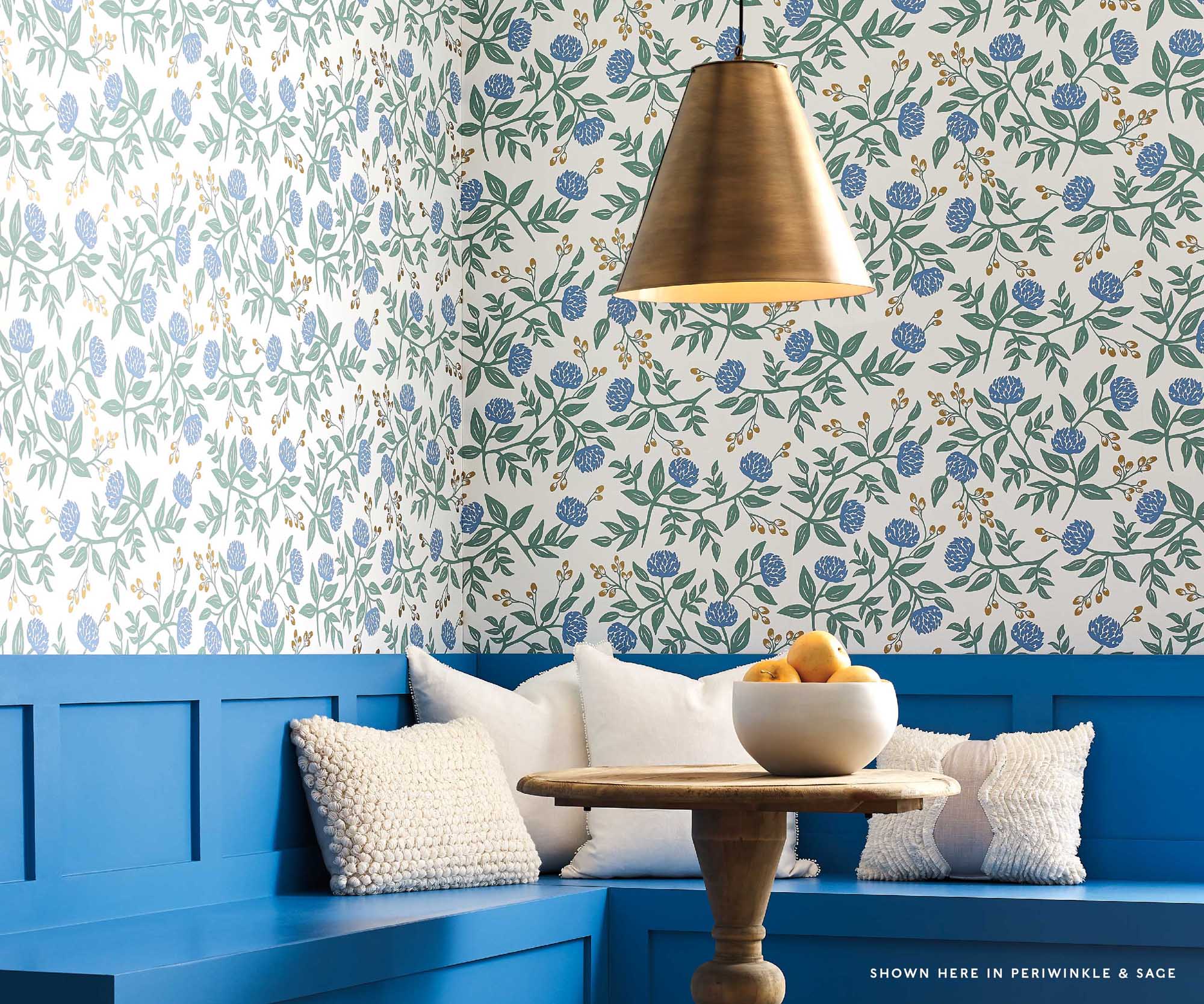 Peonies Wallpaper Sample - Navy - Image 3