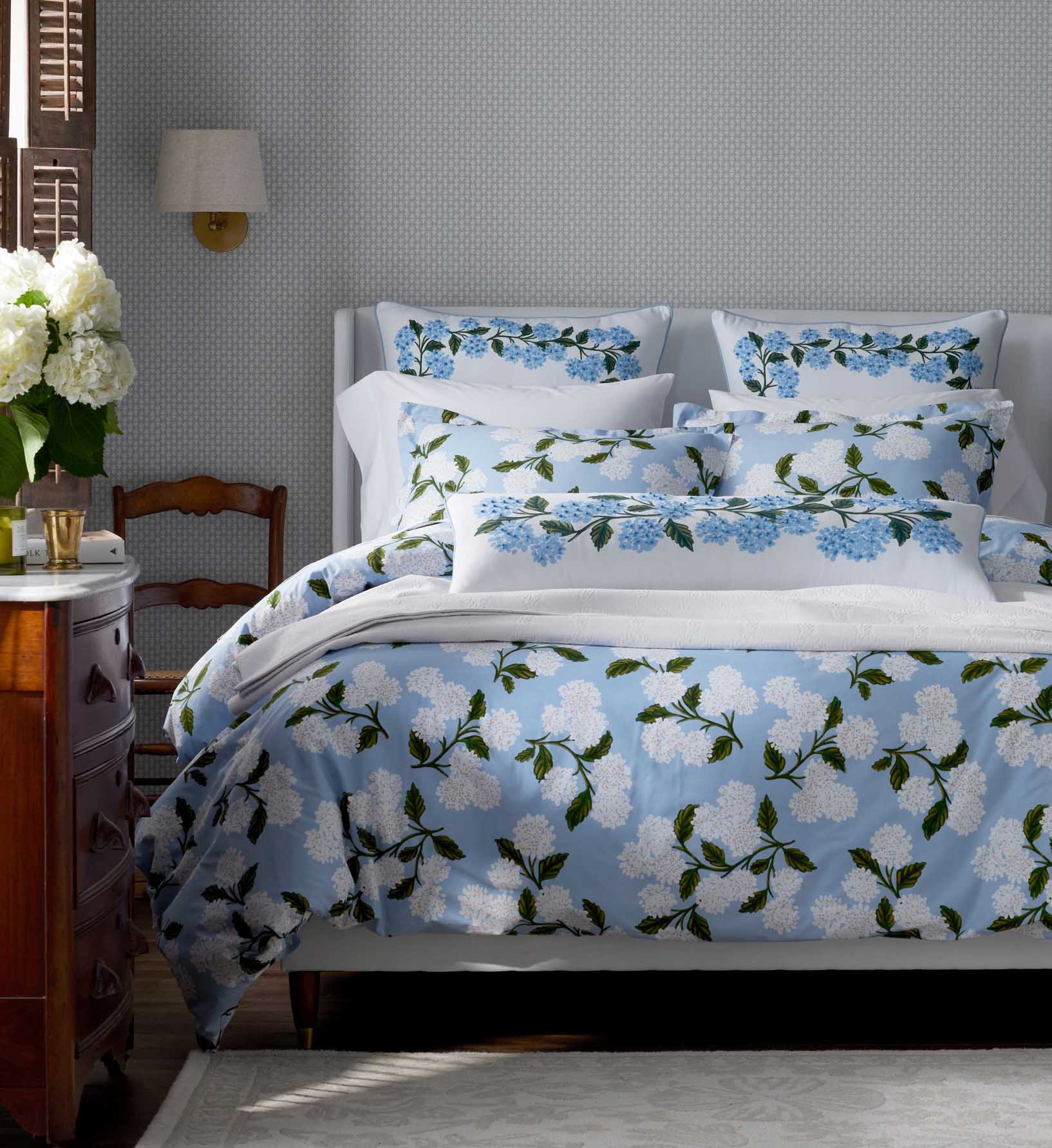 Percale Duvet Cover - Hydrangea - Image 2