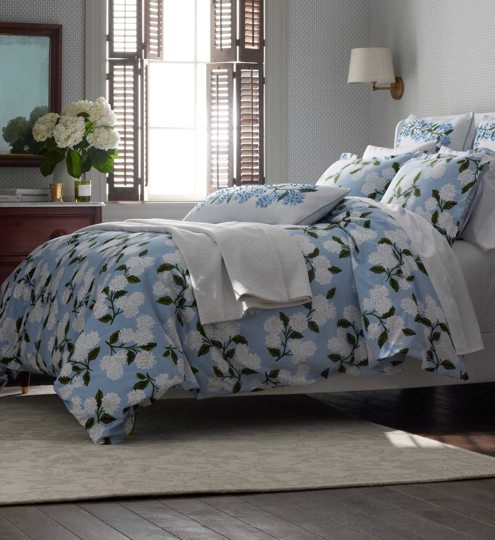 Percale Duvet Cover - Hydrangea - Image 3
