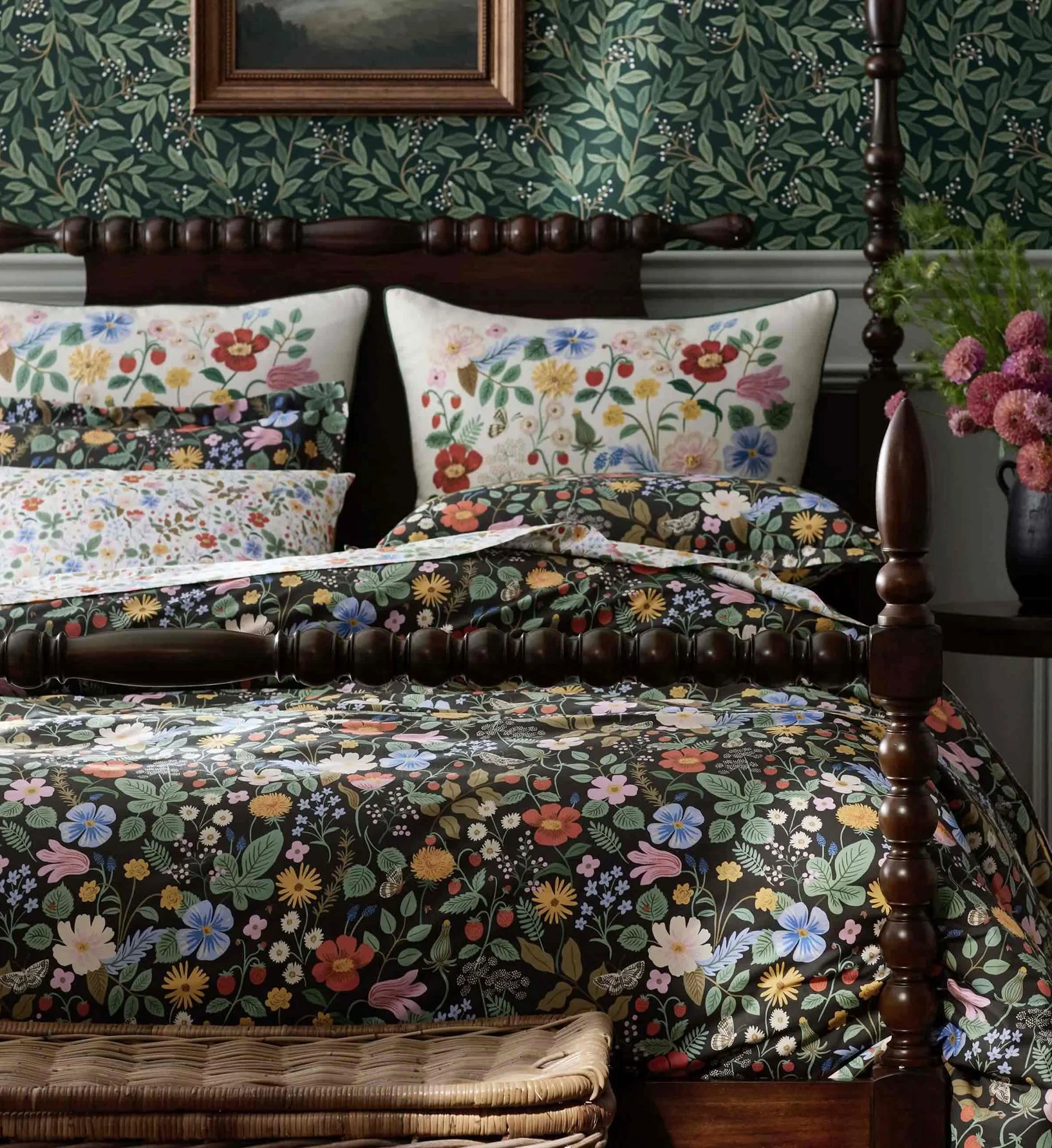 Percale Flat Sheet - Strawberry Fields White - Image 4