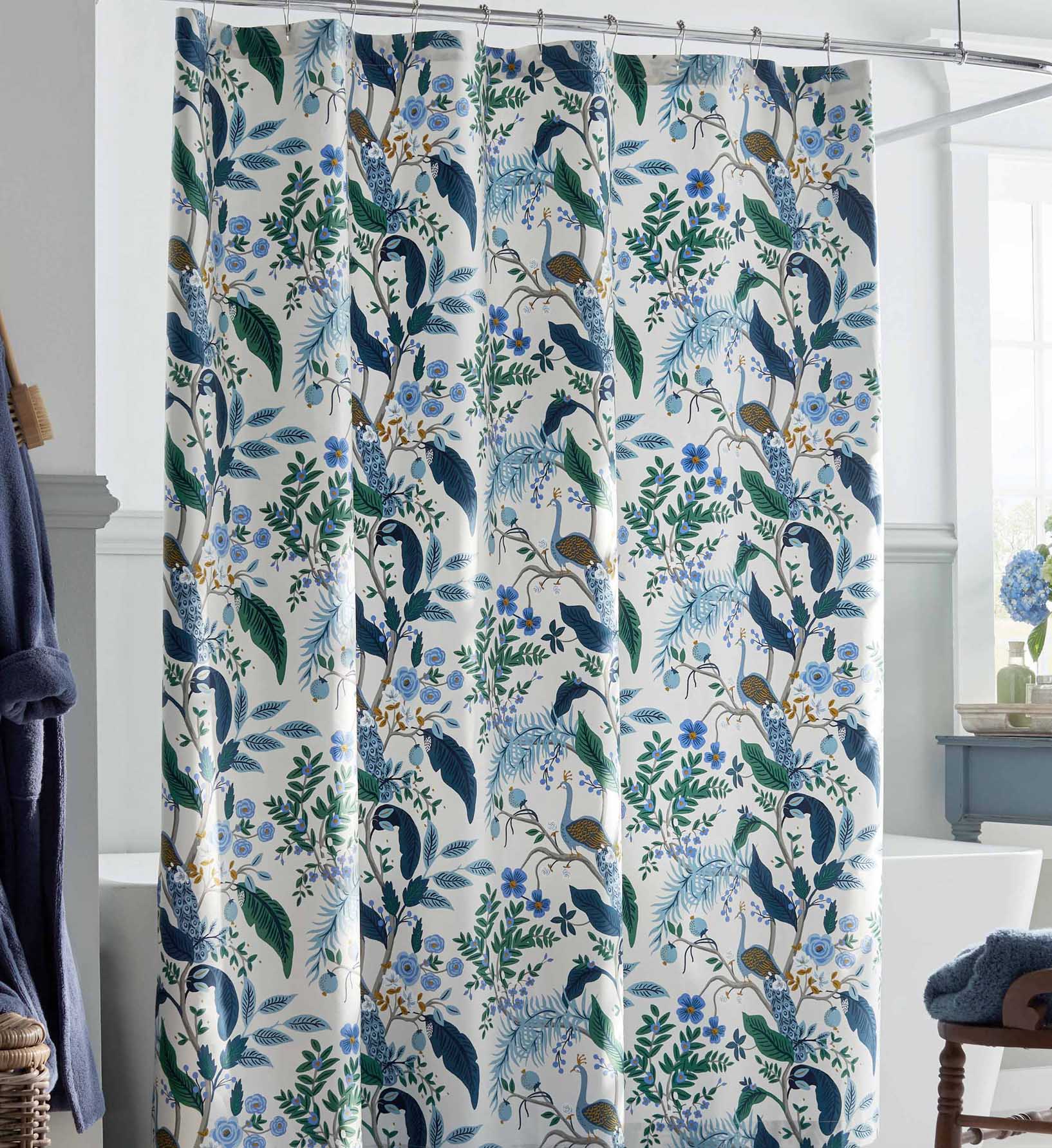Sateen Shower Curtain - Peacock Ivory - Image 2