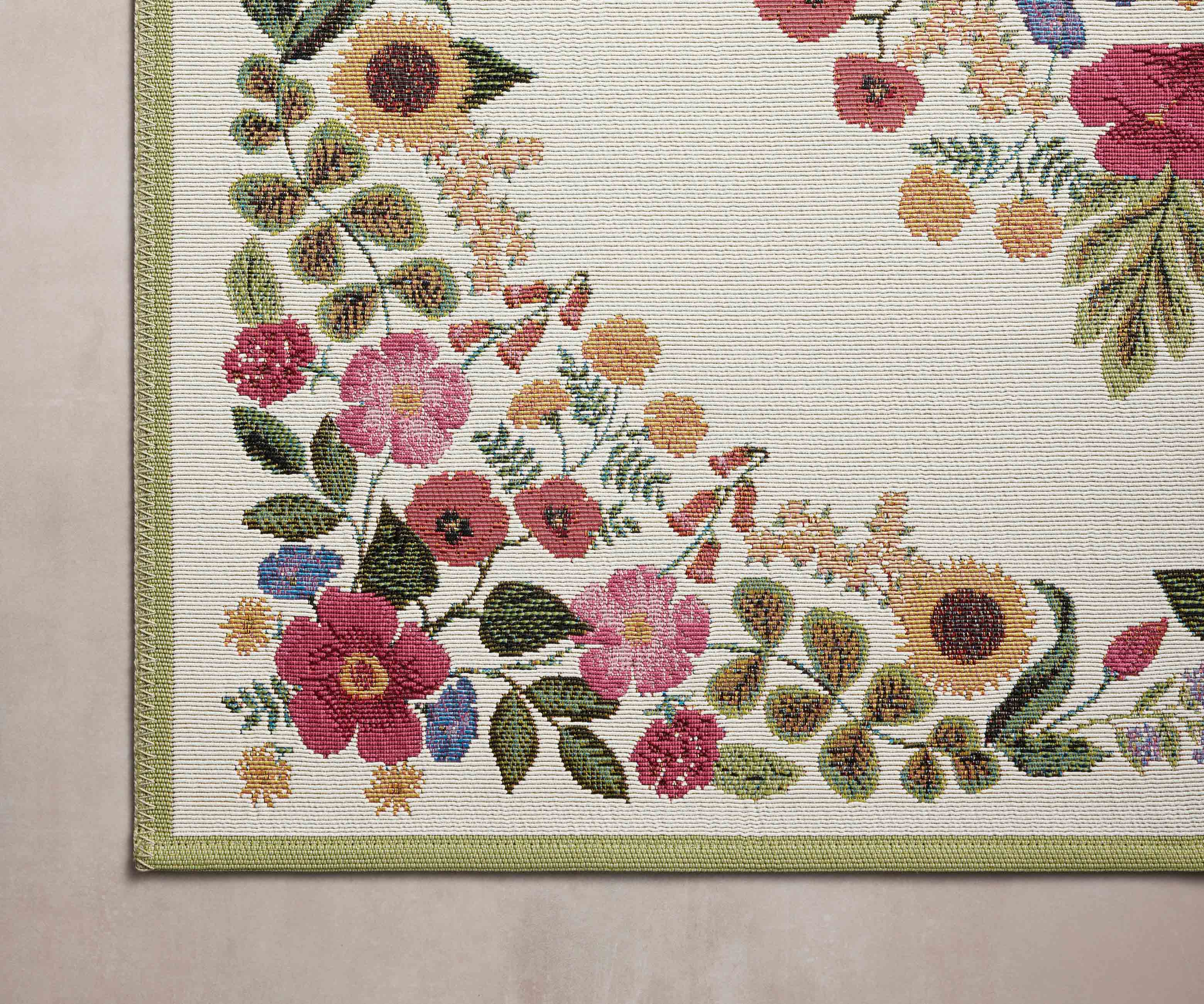 Perennial Blossom Power Loomed Rug - Cream - Image 3
