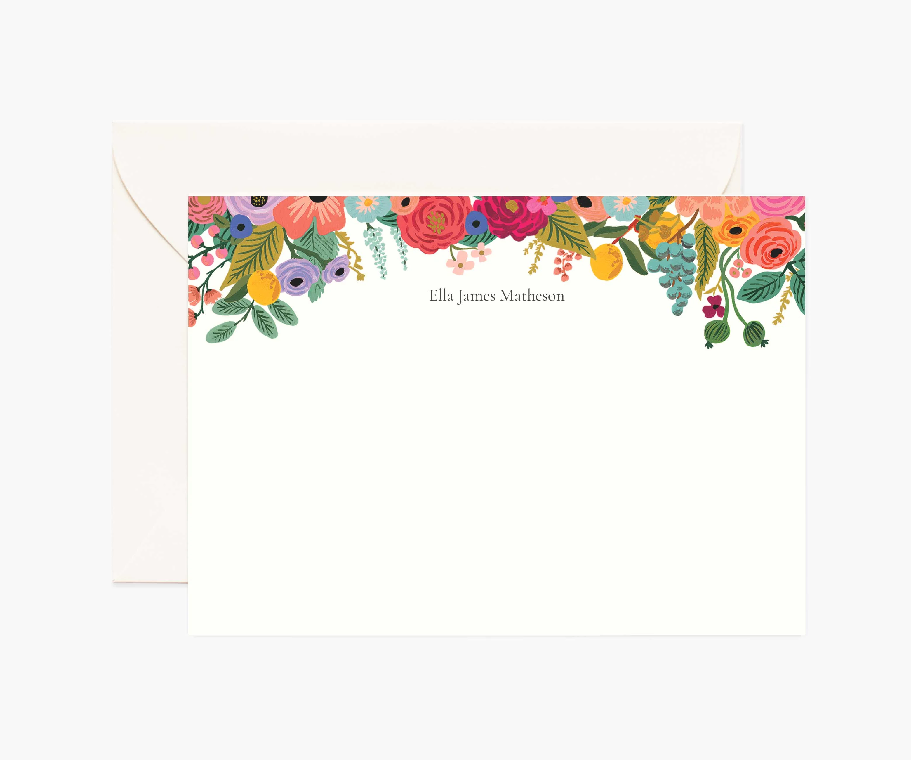 Floral Personalized Stationery - Garden Party